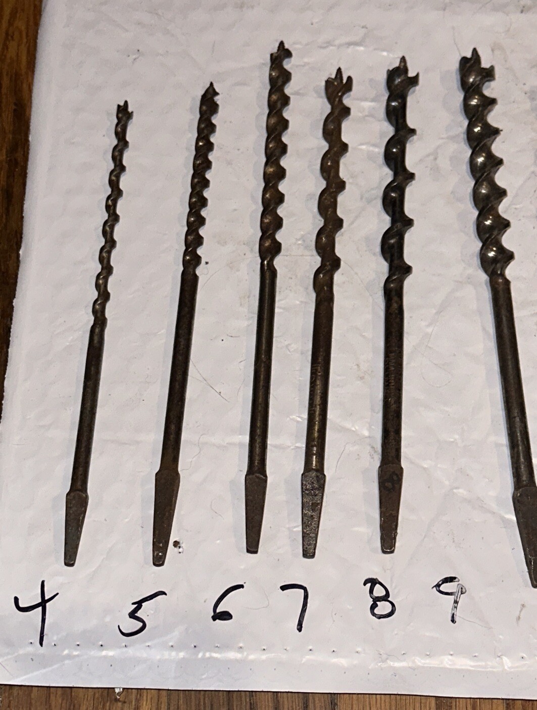 Vintage Auger Brace Drills 2-pcs + 11-pc Drill Bit Set * R.Jennings / Irwin
