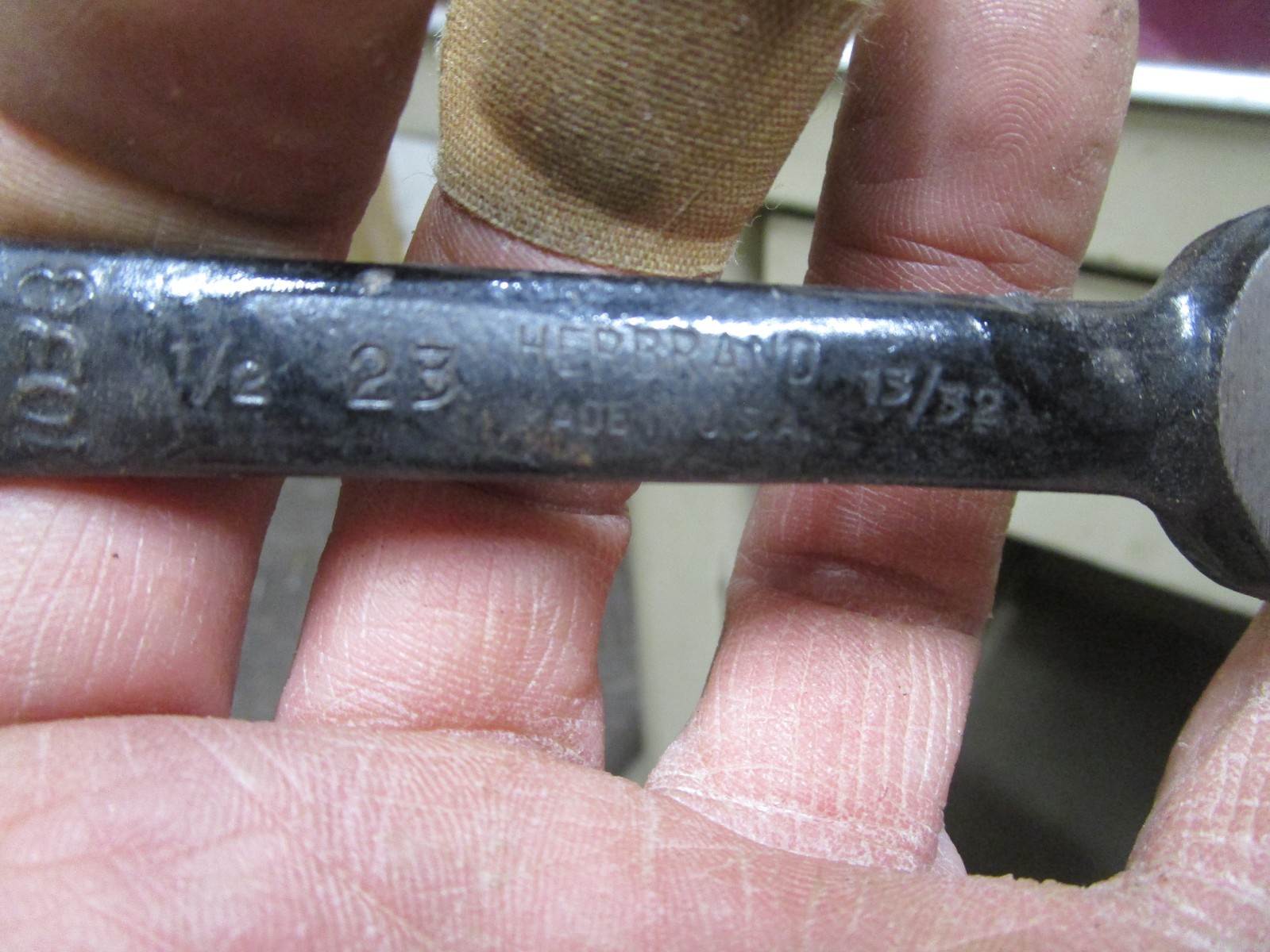 NOS Herbrand No 23 13/32″ & 1/2″ Double Open End Engineers Wrench USA