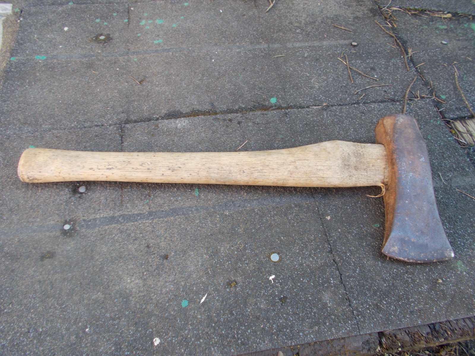 ANTIQUE VINTAGE HAND FORGED SPLITTING MAUL AXE CAMPING OREGON HATCHET 7LB 21”