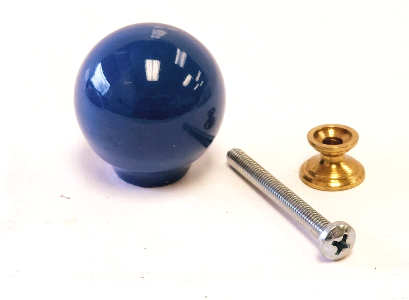 PERMA-BILT #9131 1-1/4″ BLUE & YELLOW CERAMIC BALL KNOB PULL (13PC, NEW)