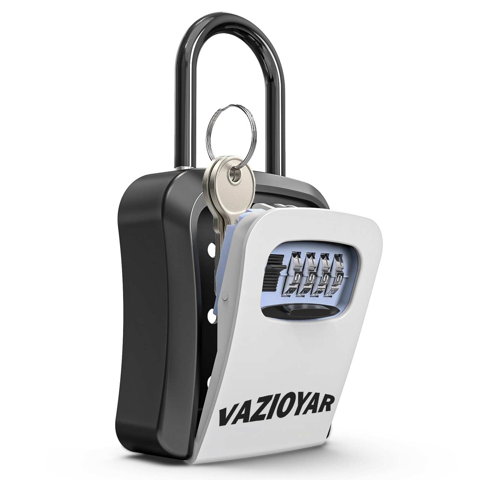 Vazioyar Key Lock Box for Outside, 1.6 x 3.5 x 4.7 inches, With Shackles