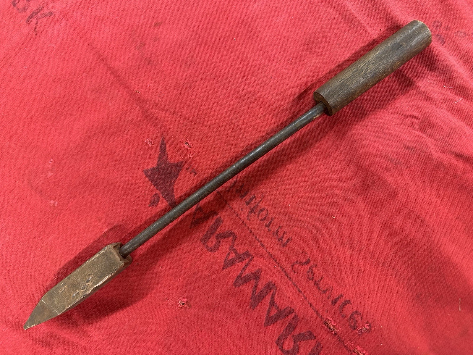 LARGE OLD ANTIQUE COPPER SOLDERING IRON – PLUMBER TINSMITH ROOFER TINKER OLD #5