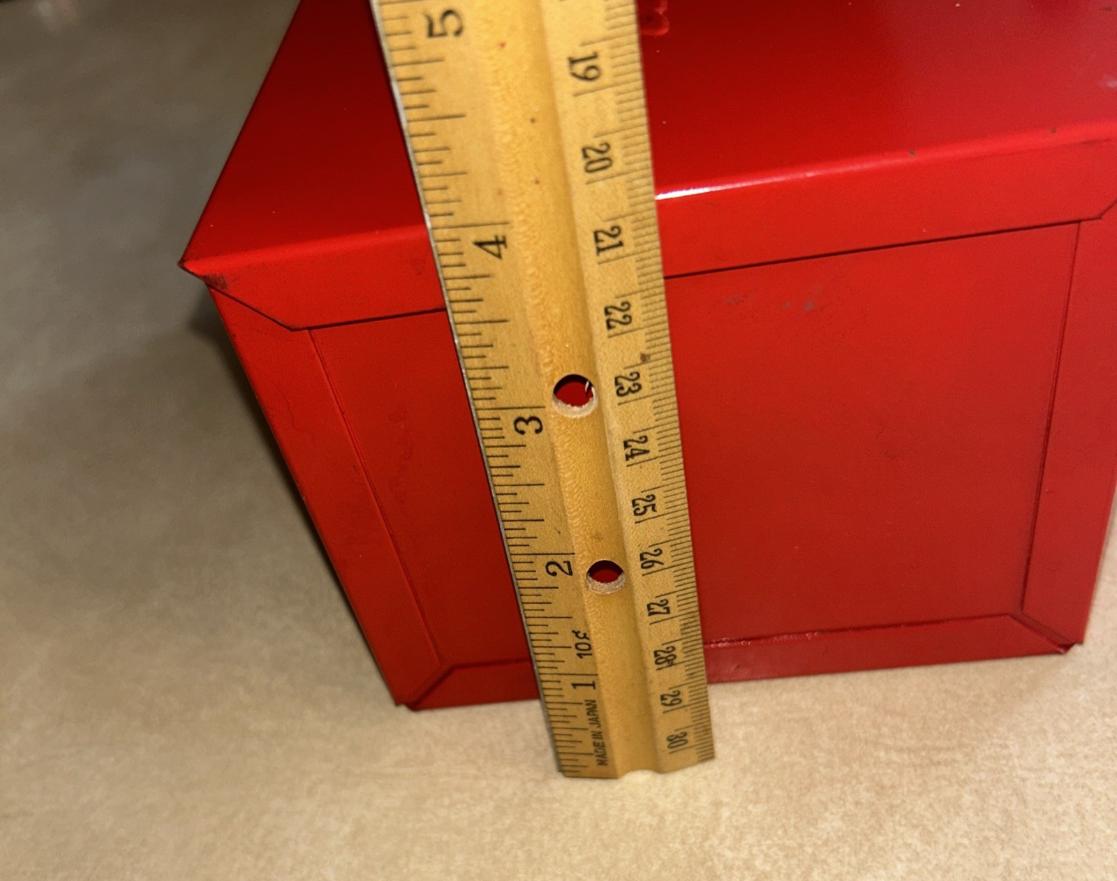 Snap-On Tools RED Vintage Metal Case Storage Box Container Tin KRA 111A – *RARE*