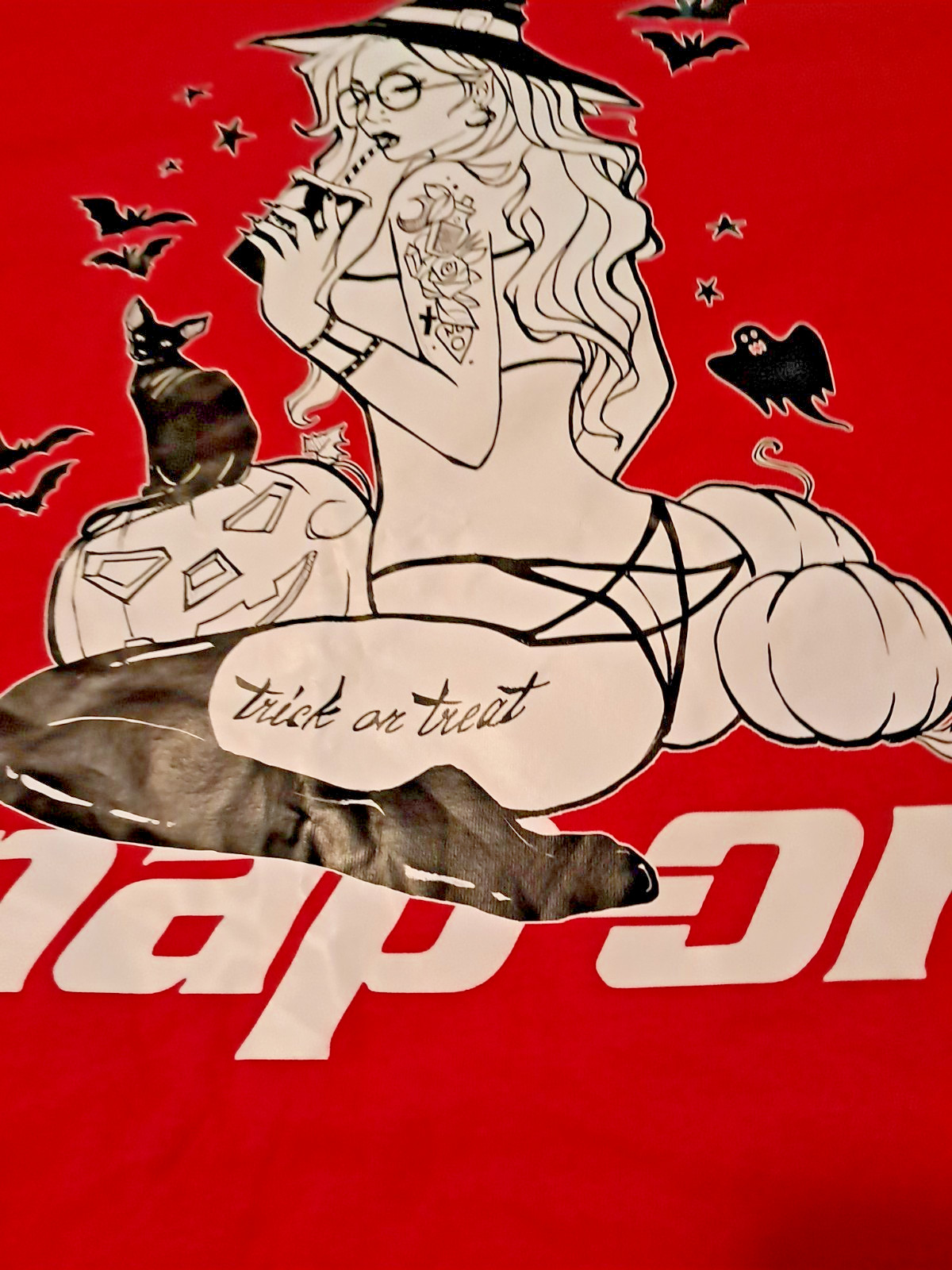 snap-on tools promotion Trick or Treat Red shirt graphic snap on XL Rare