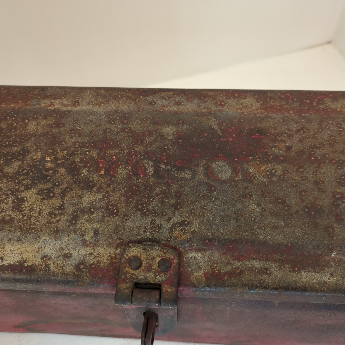 Fordson Tractor Tool Box Hinged Lid Vintage Metal, Collector’s, Tool Box