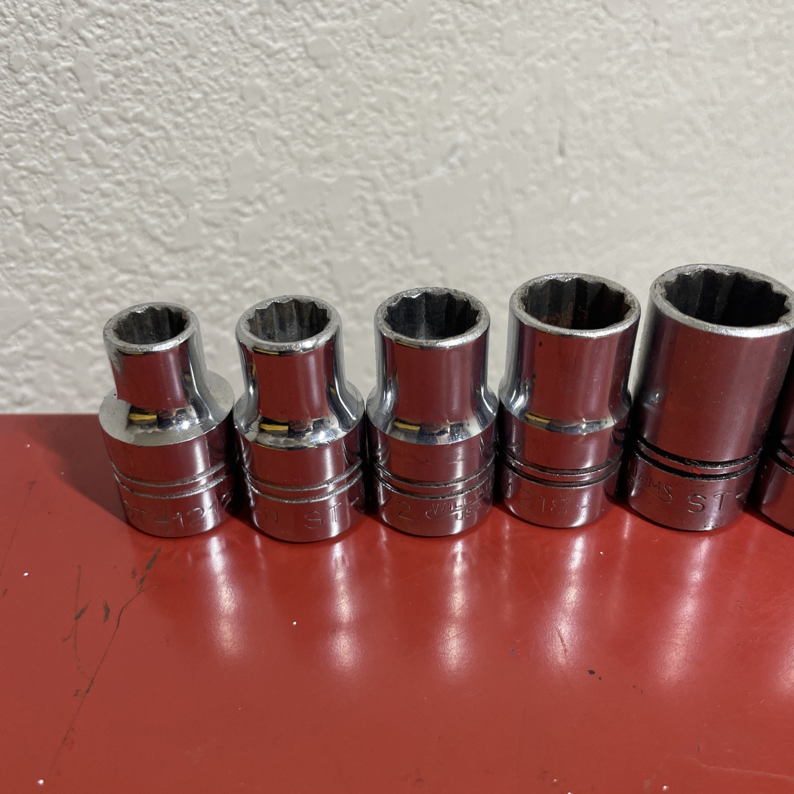 Vintage Williams 1/2 Drive Socket Set 16 pc 490725 **AS IS**Used**