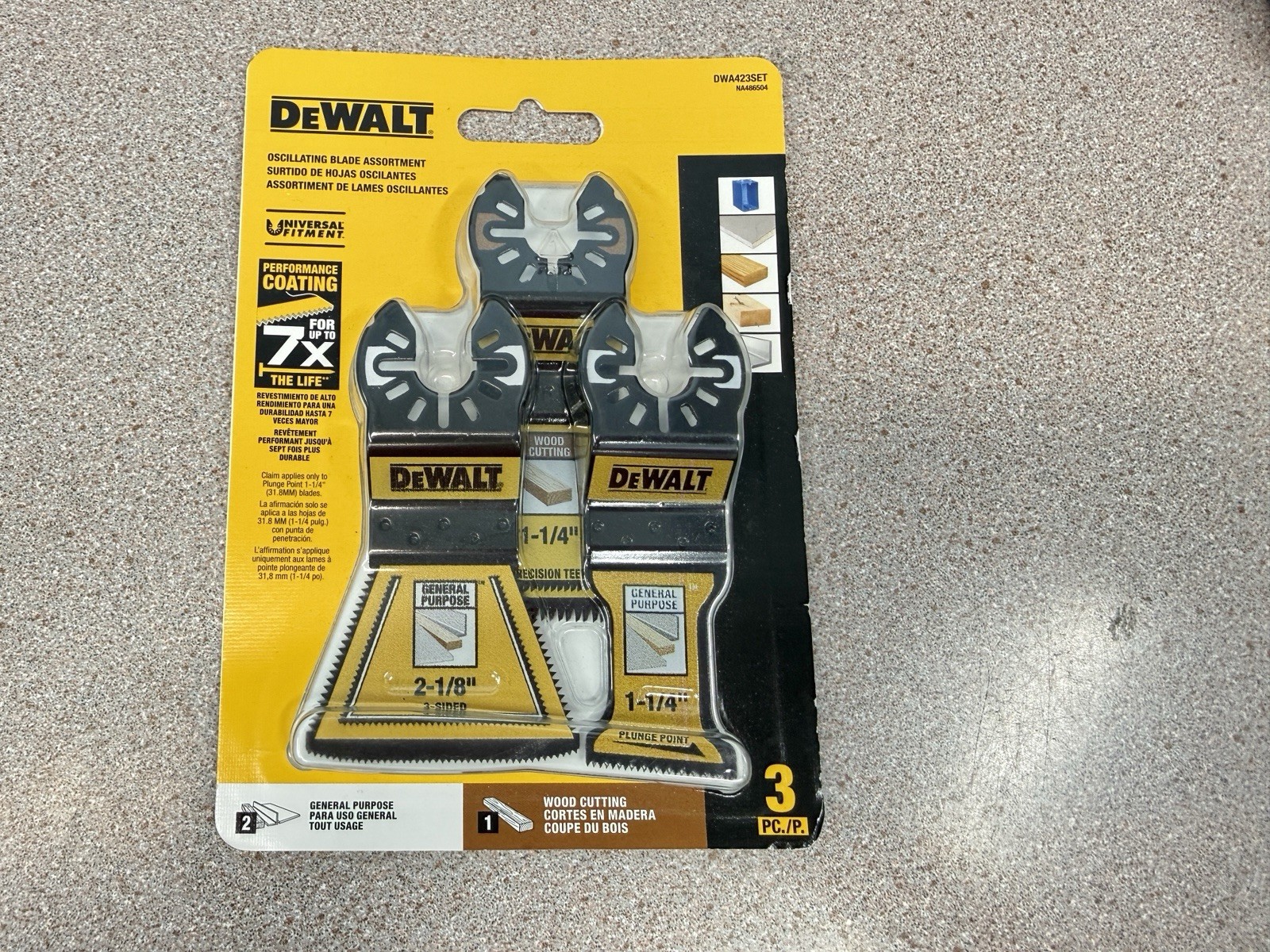 DEWALT DWA423SET OSC General Purpose Assortment 3 Pc New