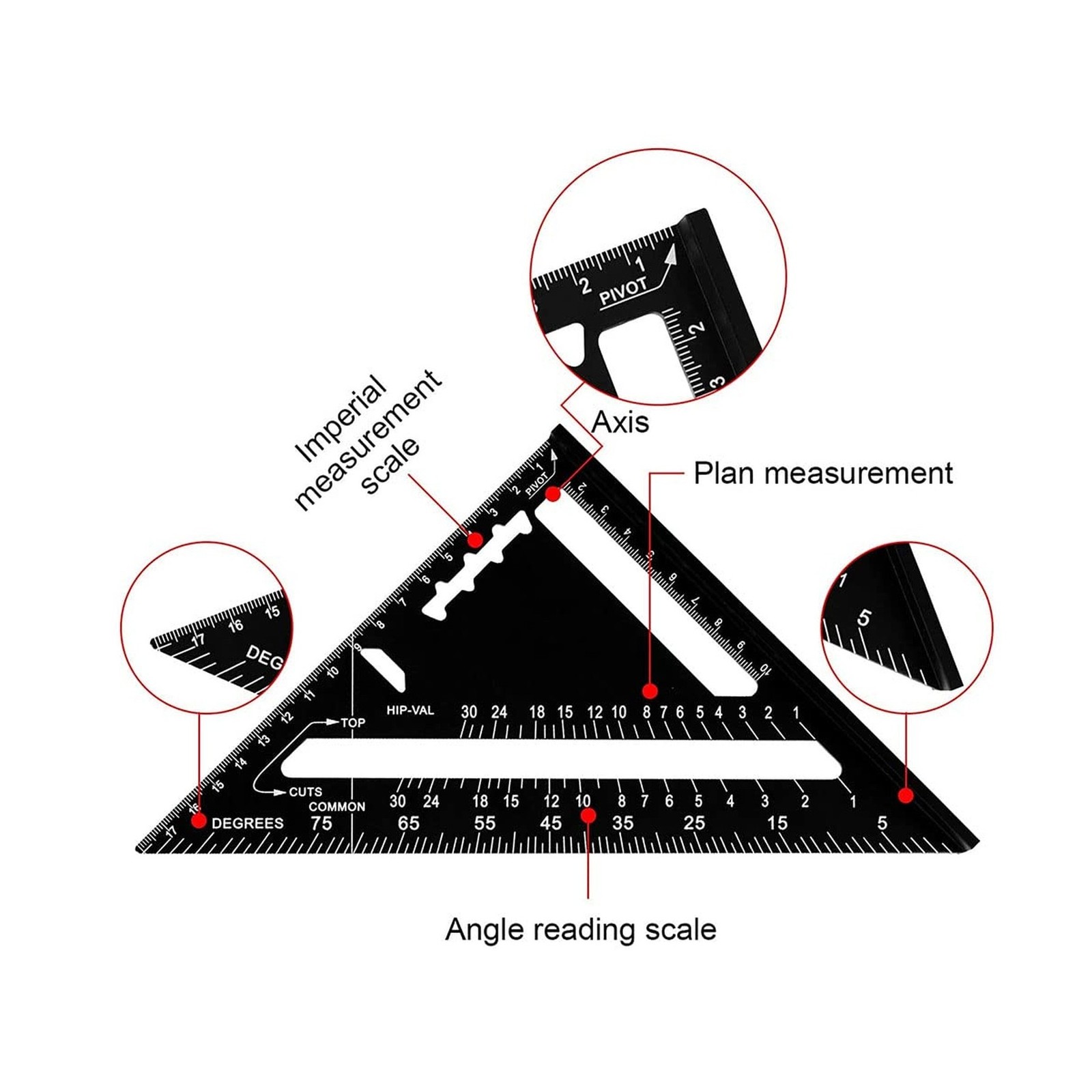 Rafter, 7 Inch Metric Aluminum Alloy Roofing Triangle Angle Pro… FAST USA SHIP