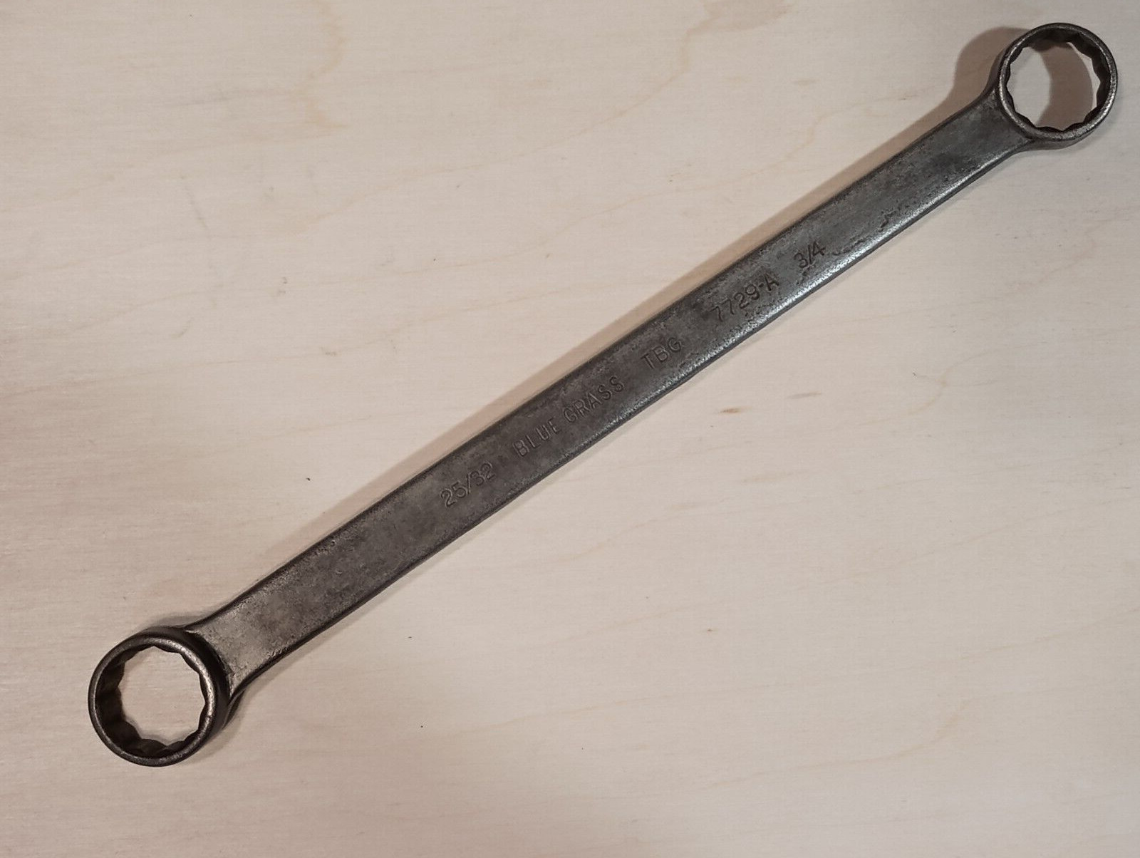 Vintage BLUE GRASS TBG7729-A 3/4″ x 25/32″ Double Box End Wrench
