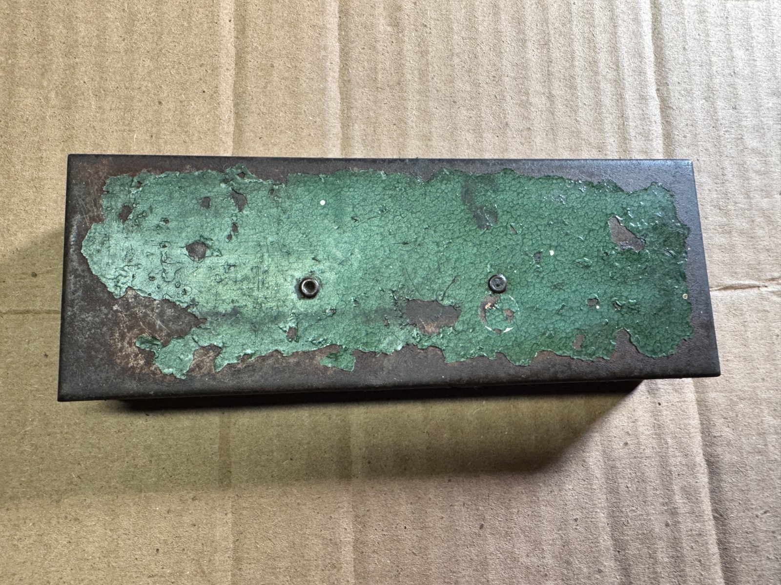 Vintage S-K Wayne Metal Tool Green Socket Box 6-1/2 x 2-3/8 x 1-1/8″ Chicago Ill