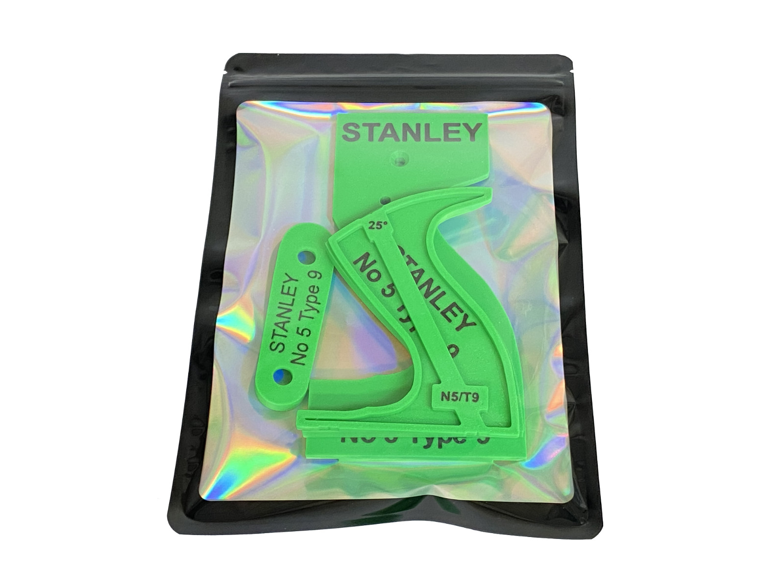 Stanley No 4-1/2, 5, 5-1/2, 6, 7 & 8 Type 9 Hand Plane Tote Template Set