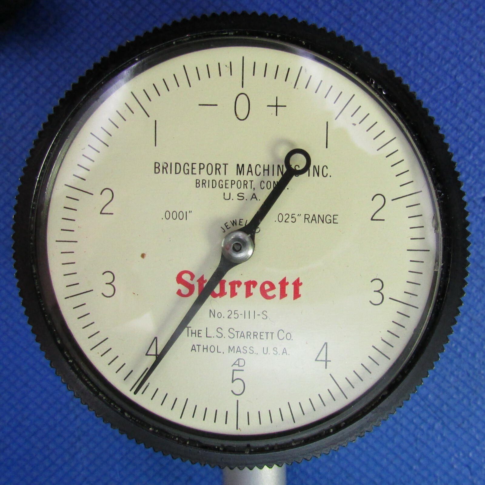 vintage STARRETT 25-111S BRIDGPORT Dial Indicator excellent original🎯 Machinist