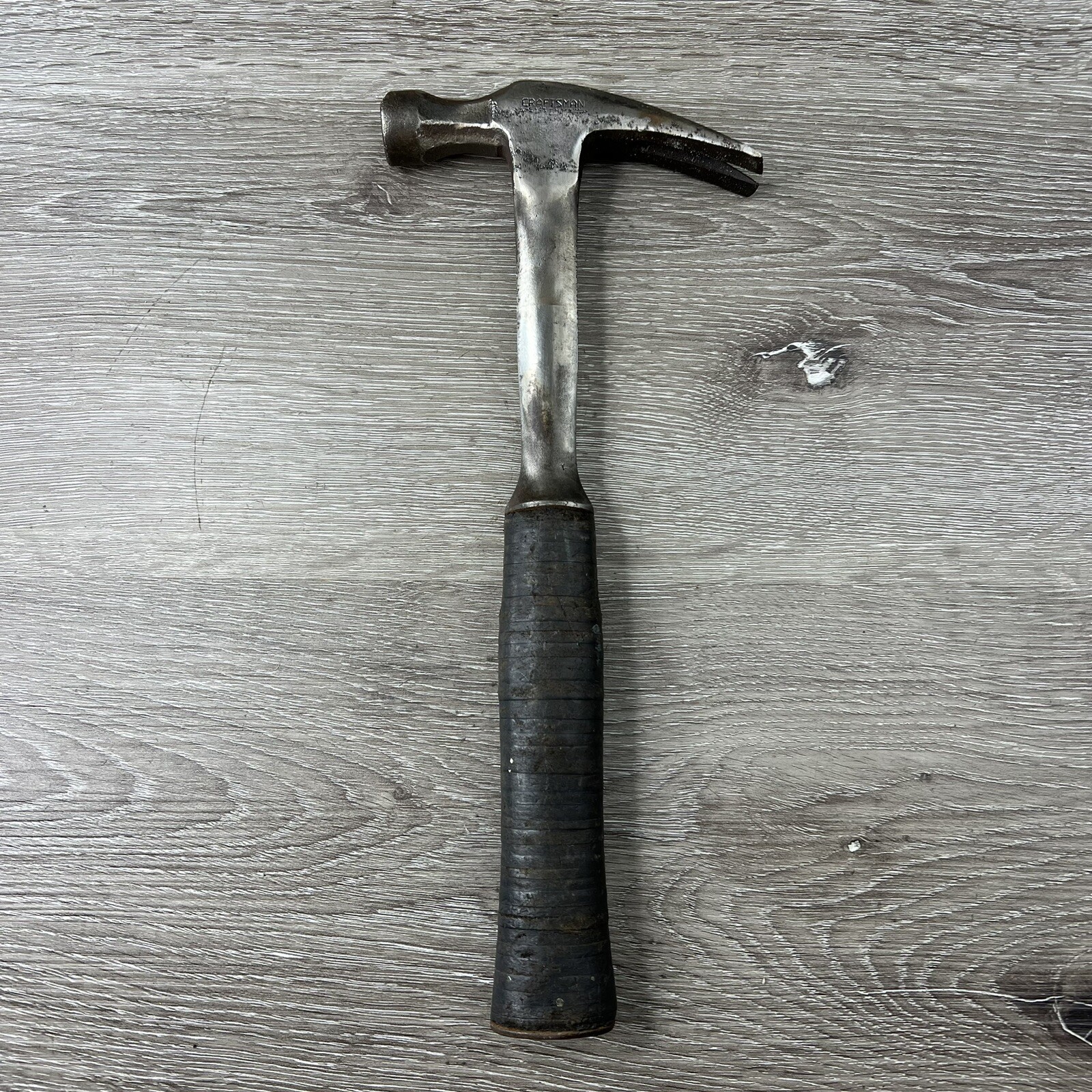 Vintage RARE CRAFTSMAN ==REG.T.M.=M== Claw Hammer Stacked Leather Handle
