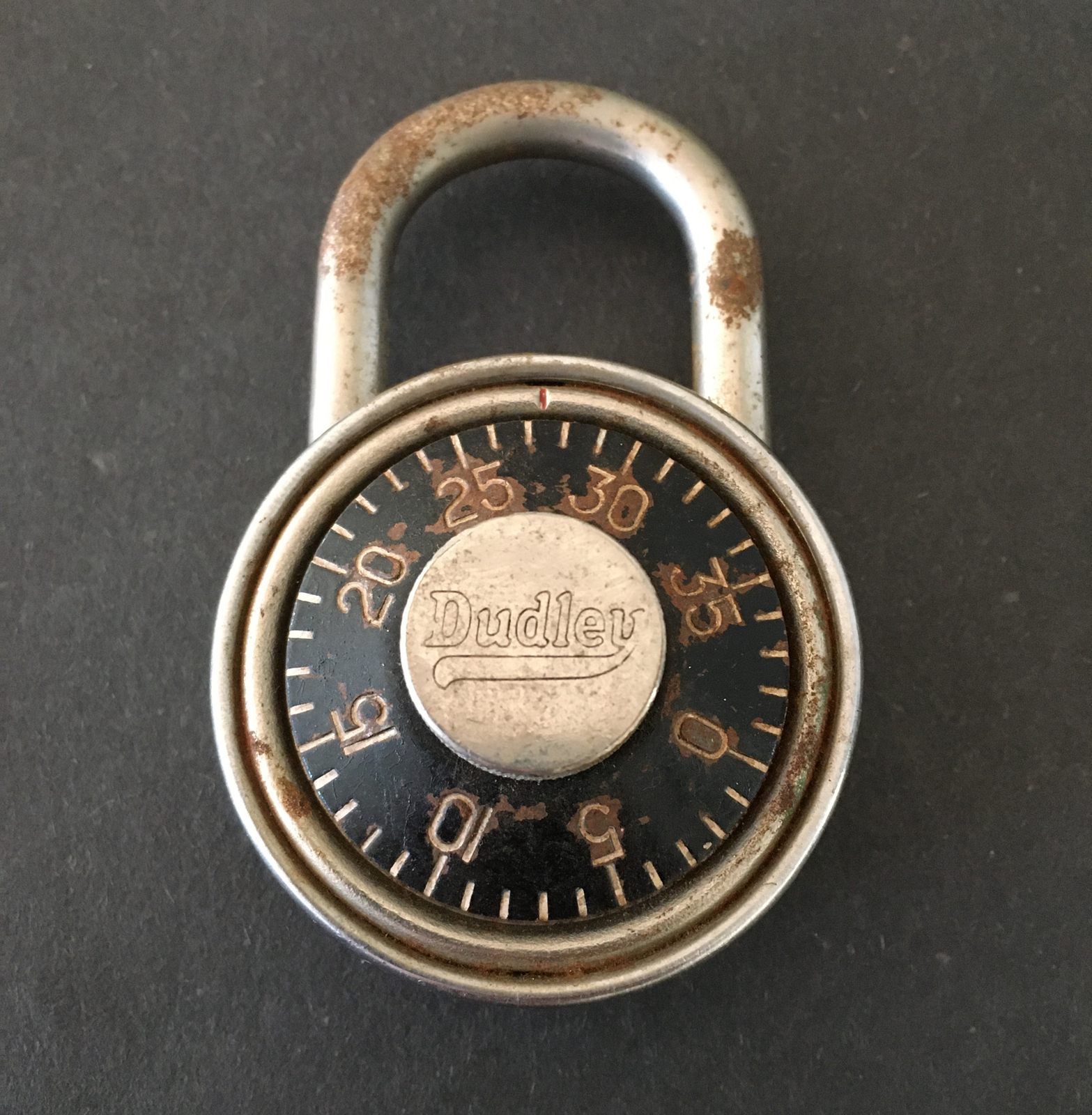 Vintage Dudley Combination Lock Padlock Chicago IL. NO COMBINATION Untested