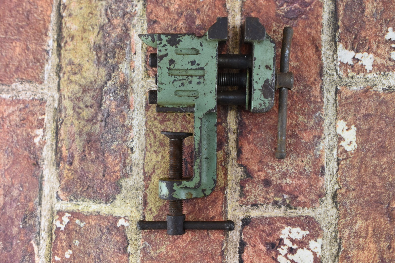 Old vice clamp metal work with anvil Jewelers Watchmakers tool VTG