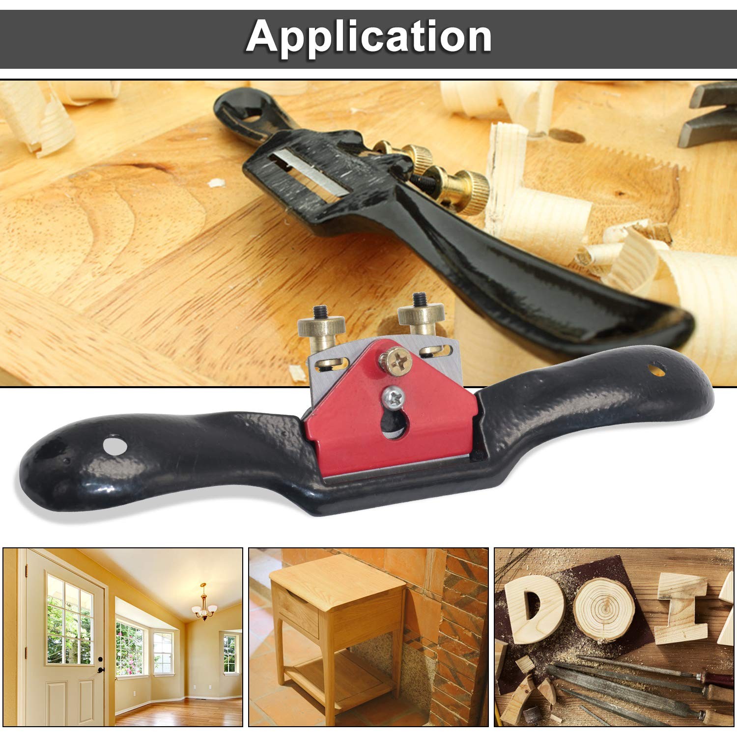 2pcs 9″ 10″ Adjustable Spokeshave with Flat Base, 4pcs Blades and 4-Way Rasp …