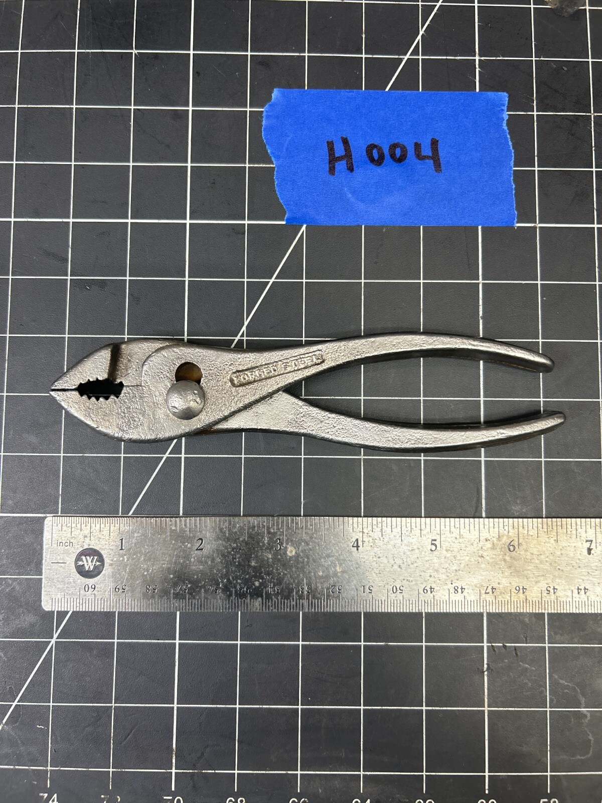 Vintage 6.5 Inch Long Forged Steel Slip Joint Pliers, Made In U.S.A