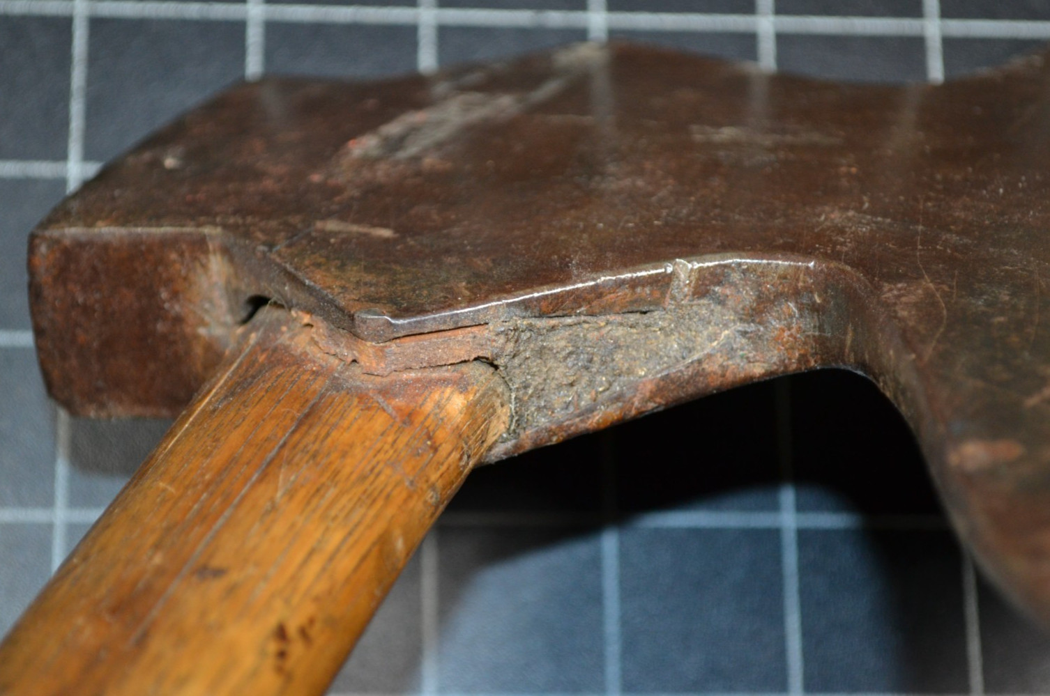 BEATTY – BROAD AXE WITH ANTIQUE HAND MADE HANDLE