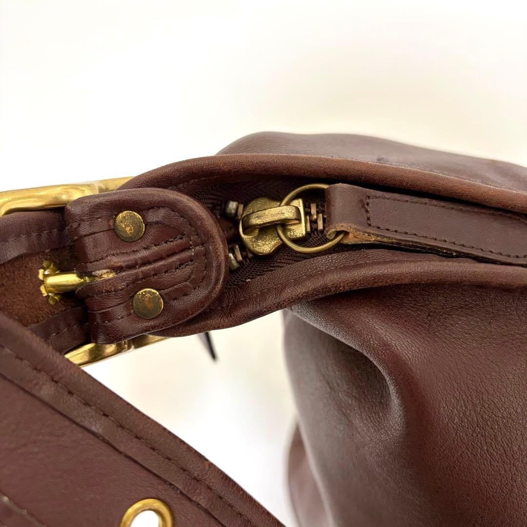 COACH One Shoulder Bag 9085 Brown Leather 31cm x 38cm x 21cm Used