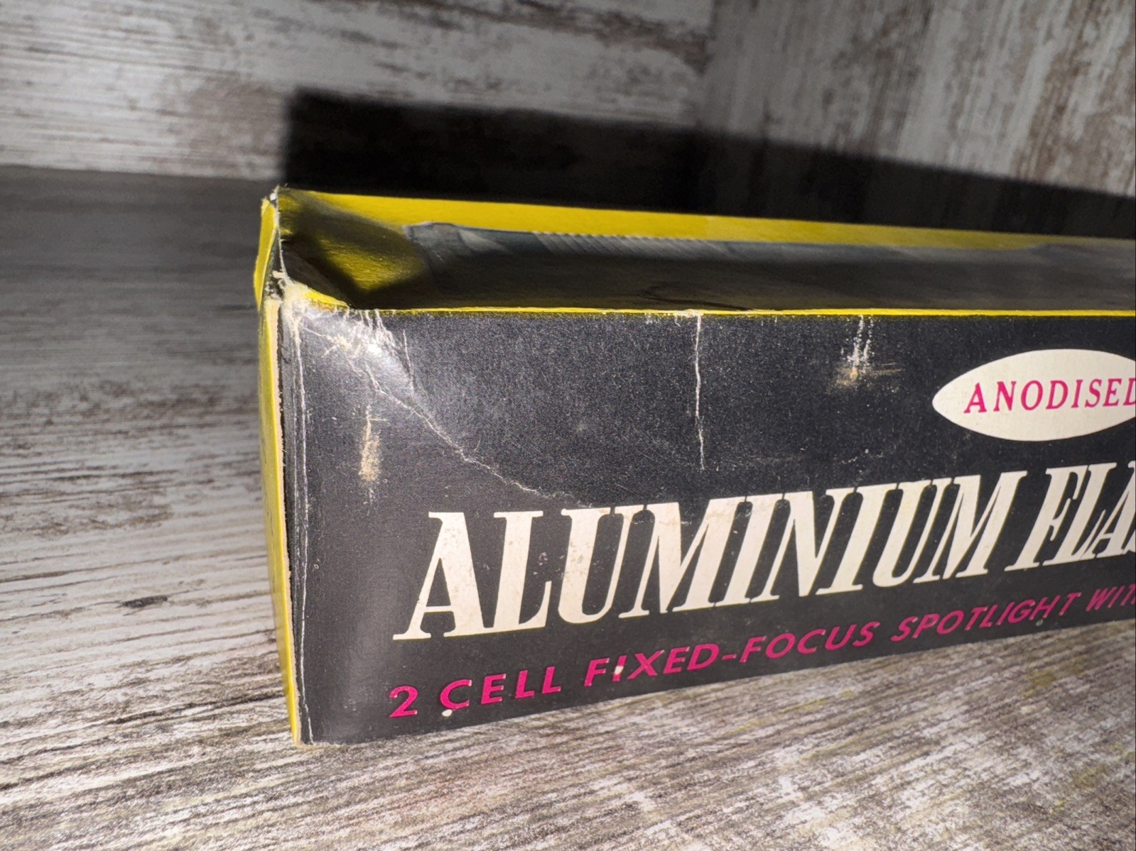 Vintage Meyer Anodised Aluminum Flashlight Model No 3617 Chrome Colored.