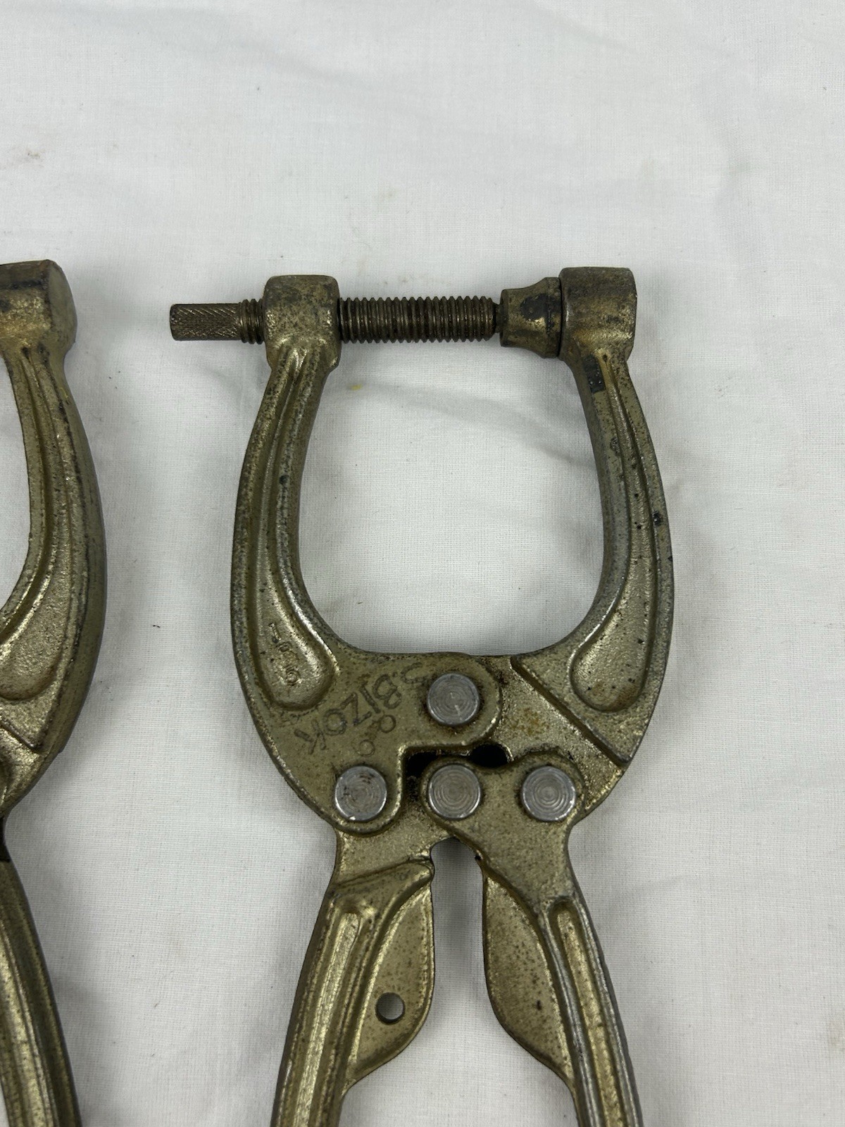 Lot of 2- Vintage De-Sta-Co Squeeze Action Clamps Welding Aviation Clamps