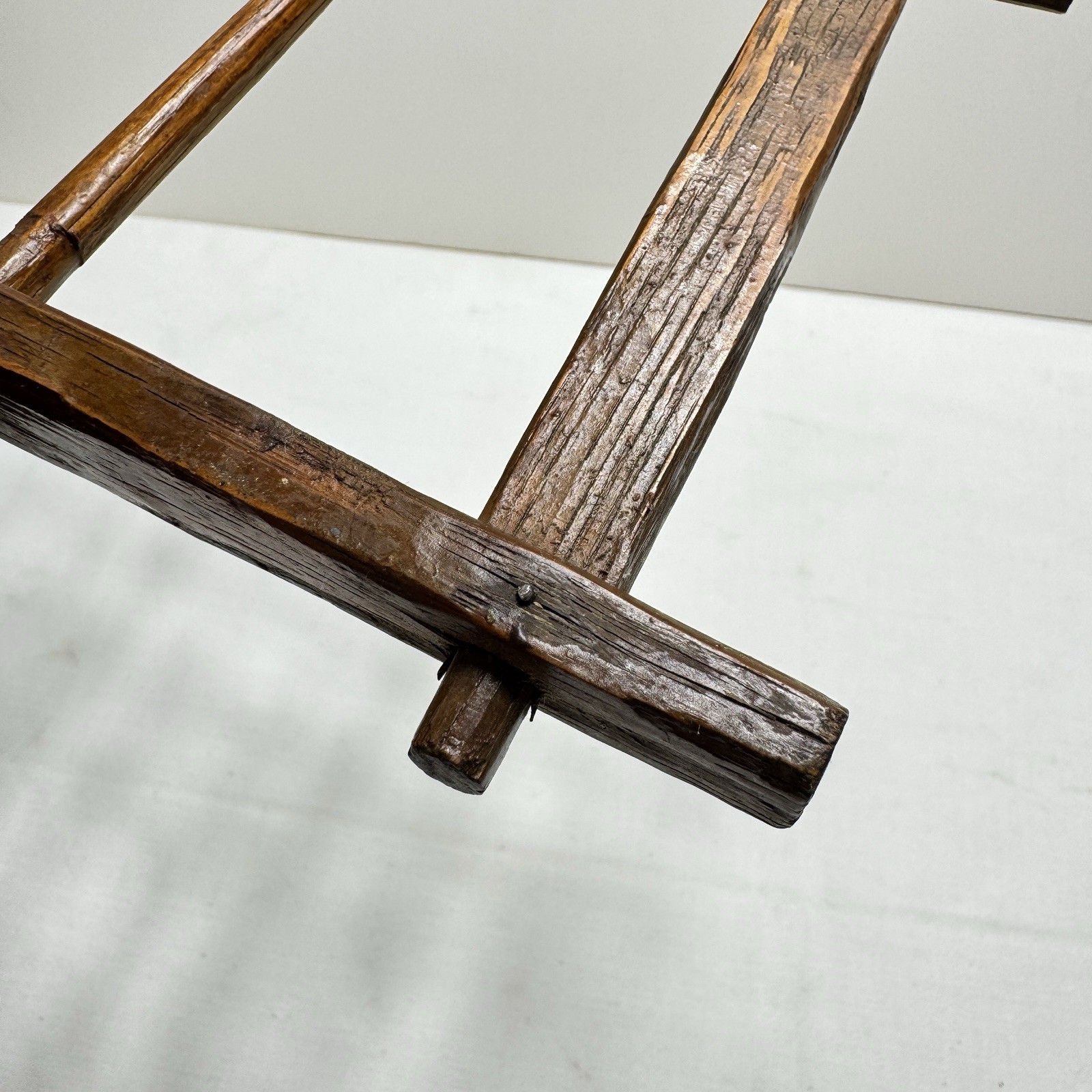 Antique Handmade String Twine Yarn Winder Tool Spinning Wooden Farm Primitive