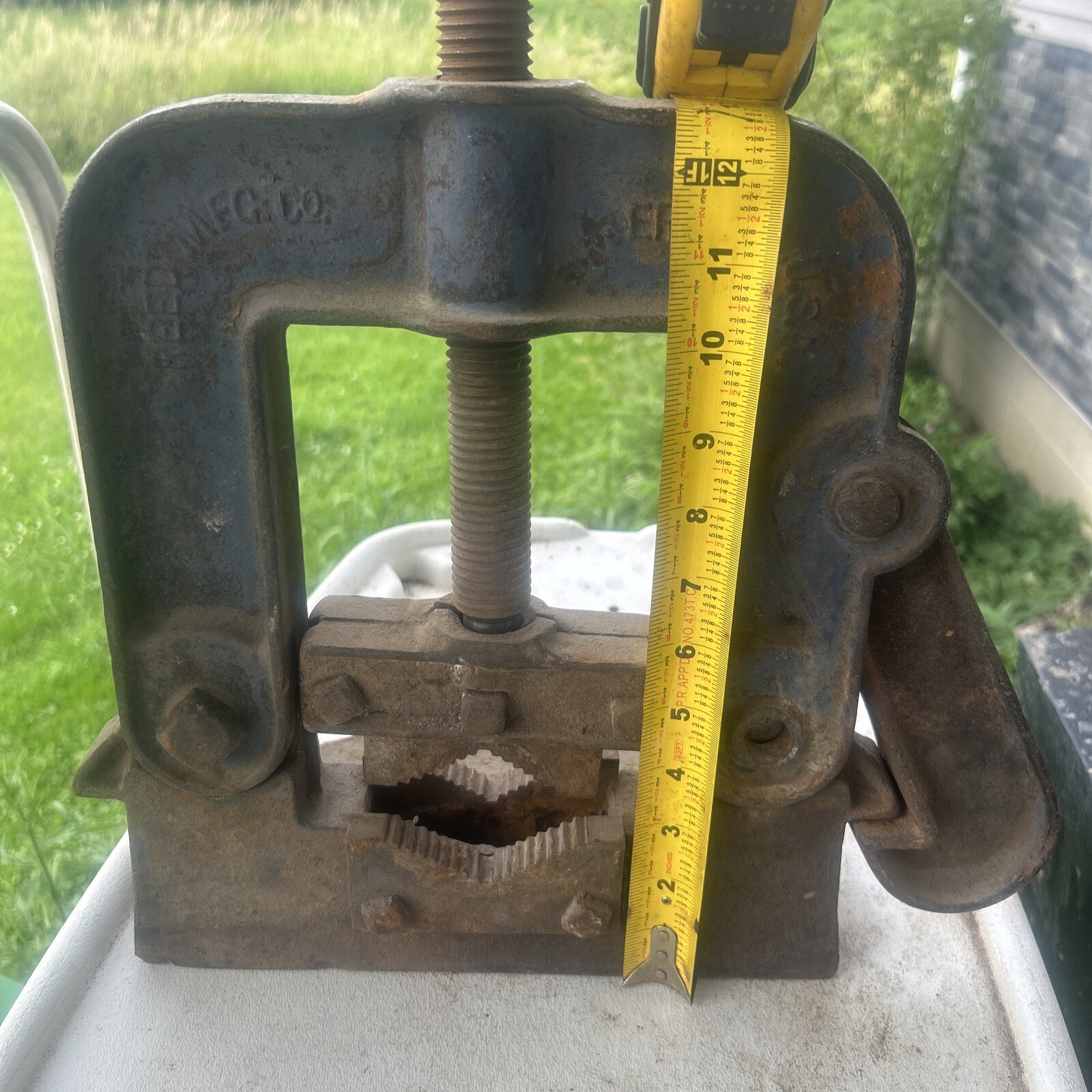 Reed Mfg. L1914 Erie Pa Co. No. 63 Pipe Clamp Bench Vise – Vintage – Red