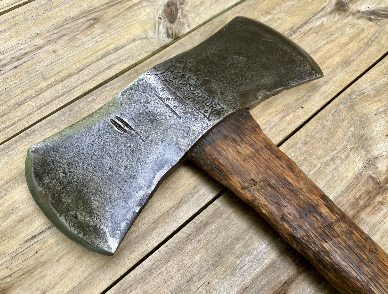Rare BRECK’S VICTOR WARRANTED Vintage Double Bit Axe Mann 1930-40