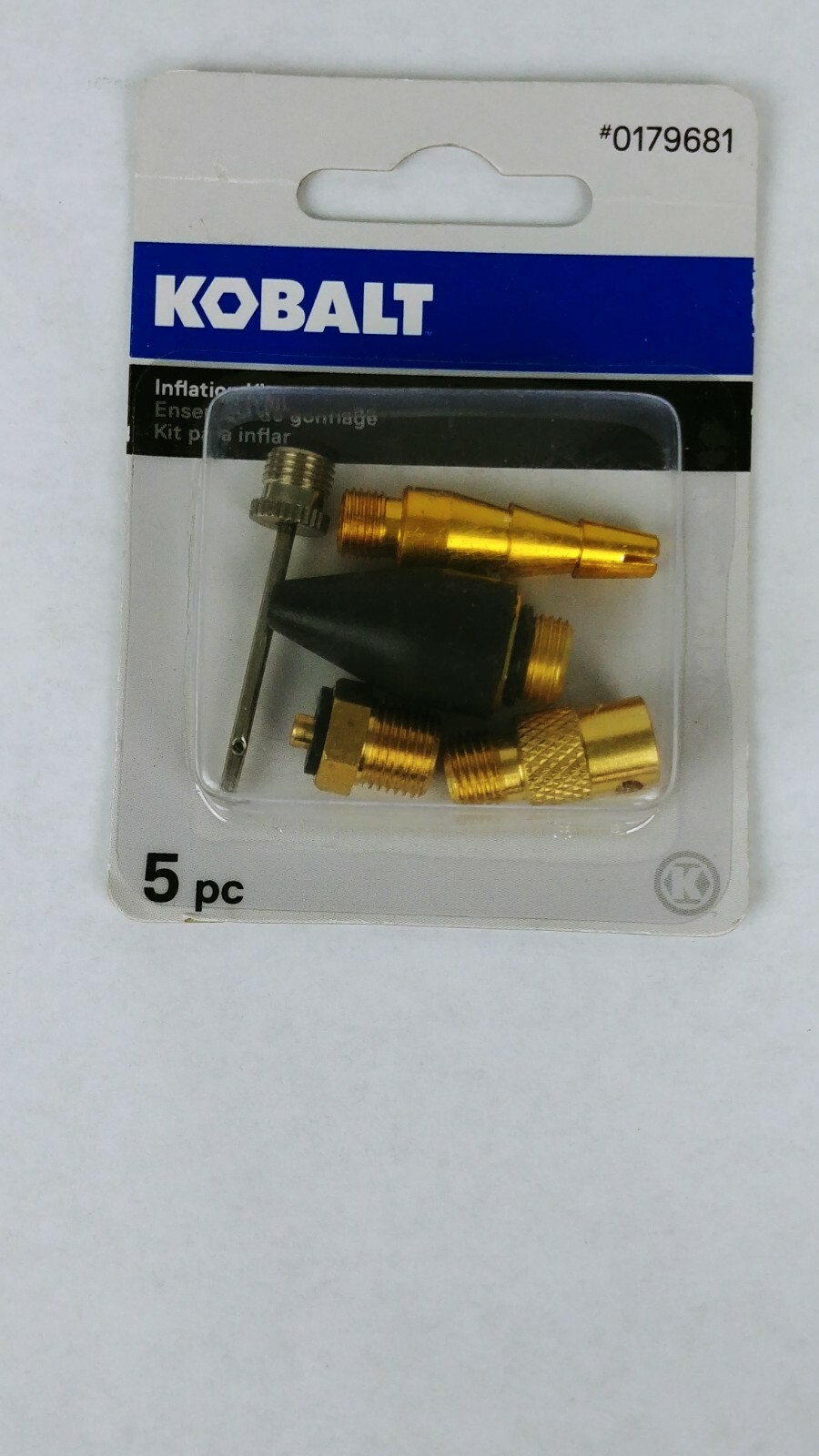Kobalt basketball needle Inflation Kit and tools 5 piece solid metal