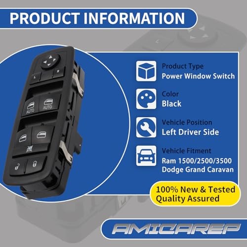 Master Power Window Switch Driver 9+3 Pin – Folding Mirror – 4 Door – Model 4