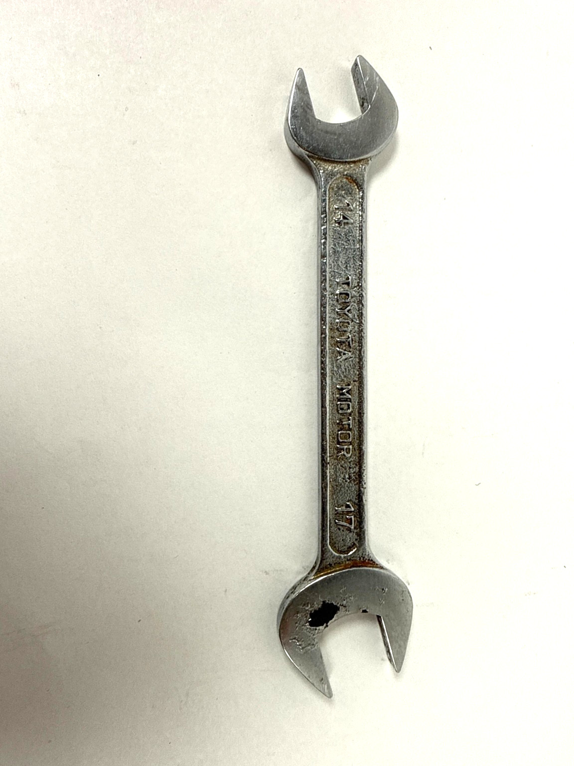 Vintage Toyota Motor Double Open End Wrench 14mm & 17mm Made In Japan