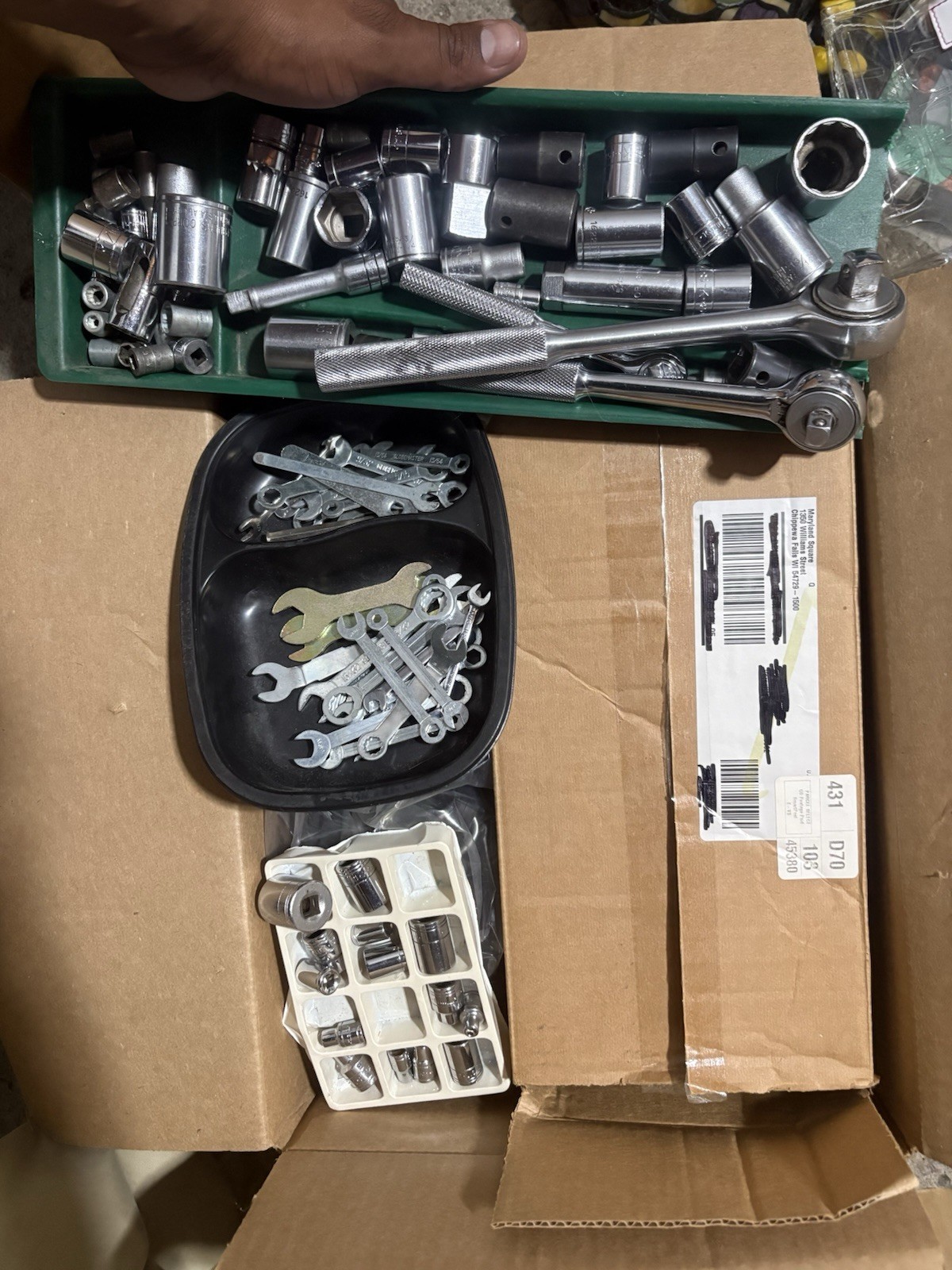 Lot of various wrenches, sockets, and allen keys in good used condition