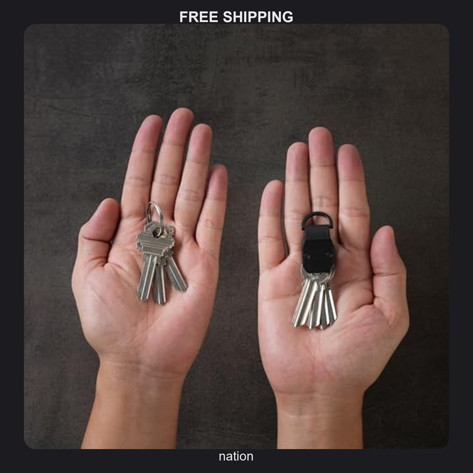 2 Pack Aluminum and Carbon Fiber Key Organizers Lightweight Minimalist
