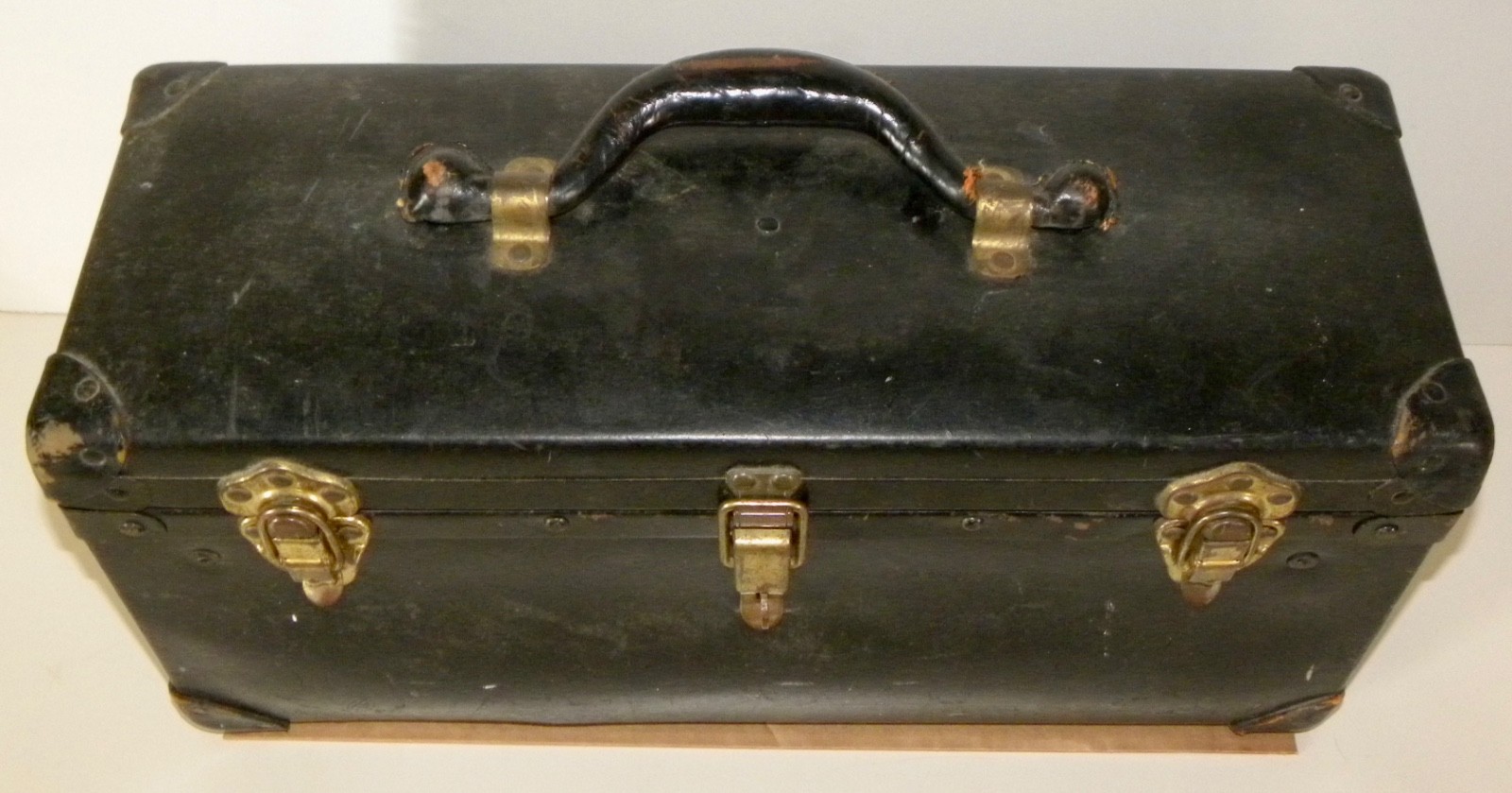 1940’s Progressive Fibre Products BELL SYSTEM B 20″ Lineman’s Tool Box w/ Tray