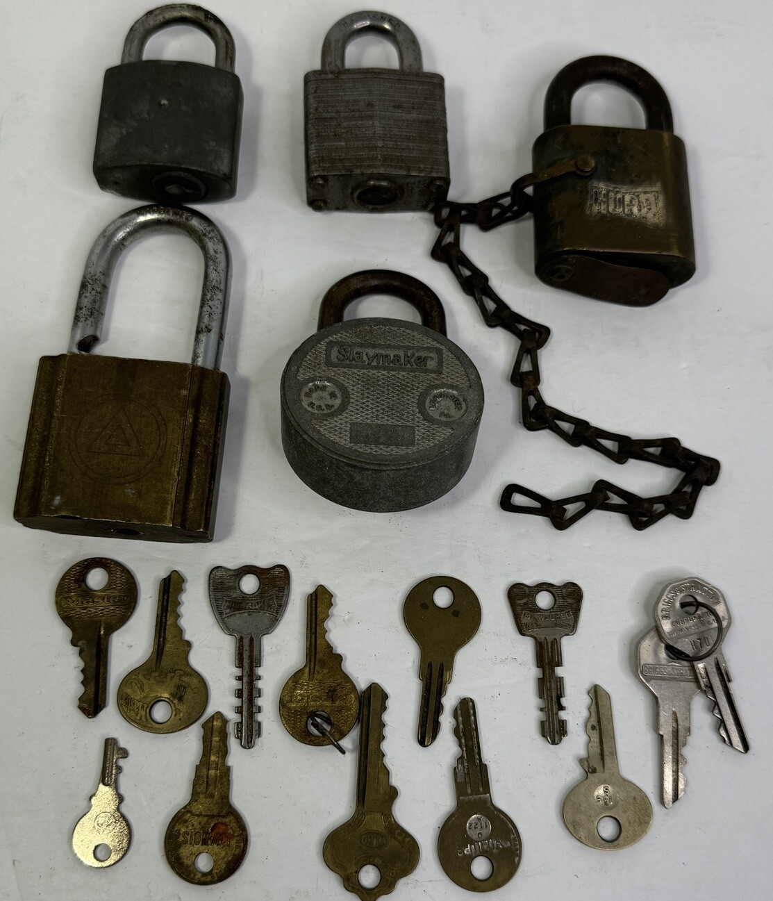 Vintage Padlocks And Keys Lot of Hurd Masterlock and More