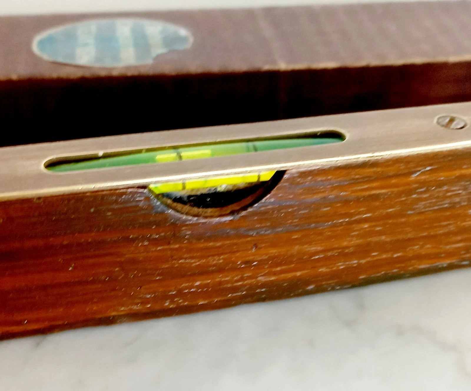 RABONE CHESTERMAN bubble spirit wood level N. 1626 Torpedo, in wood teak & brass
