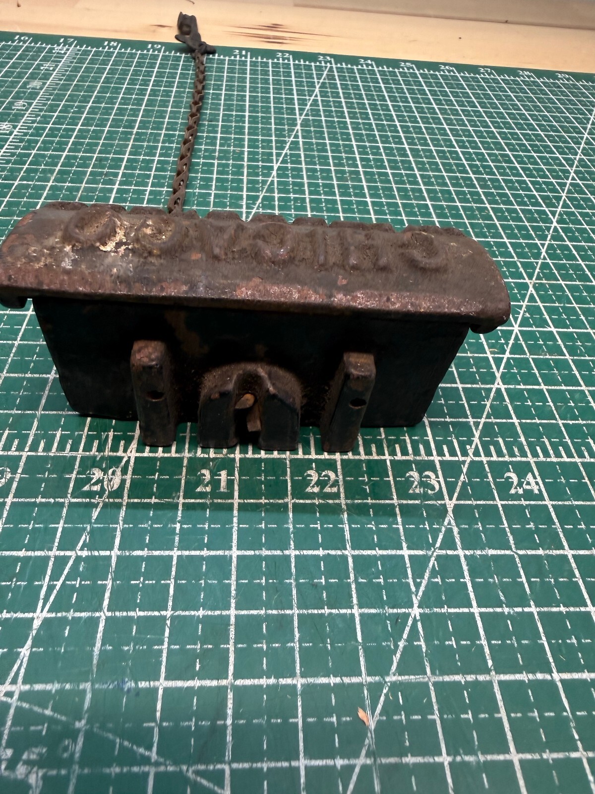 Vintage Chicago Watchclock Station Key Box with Chain and Key