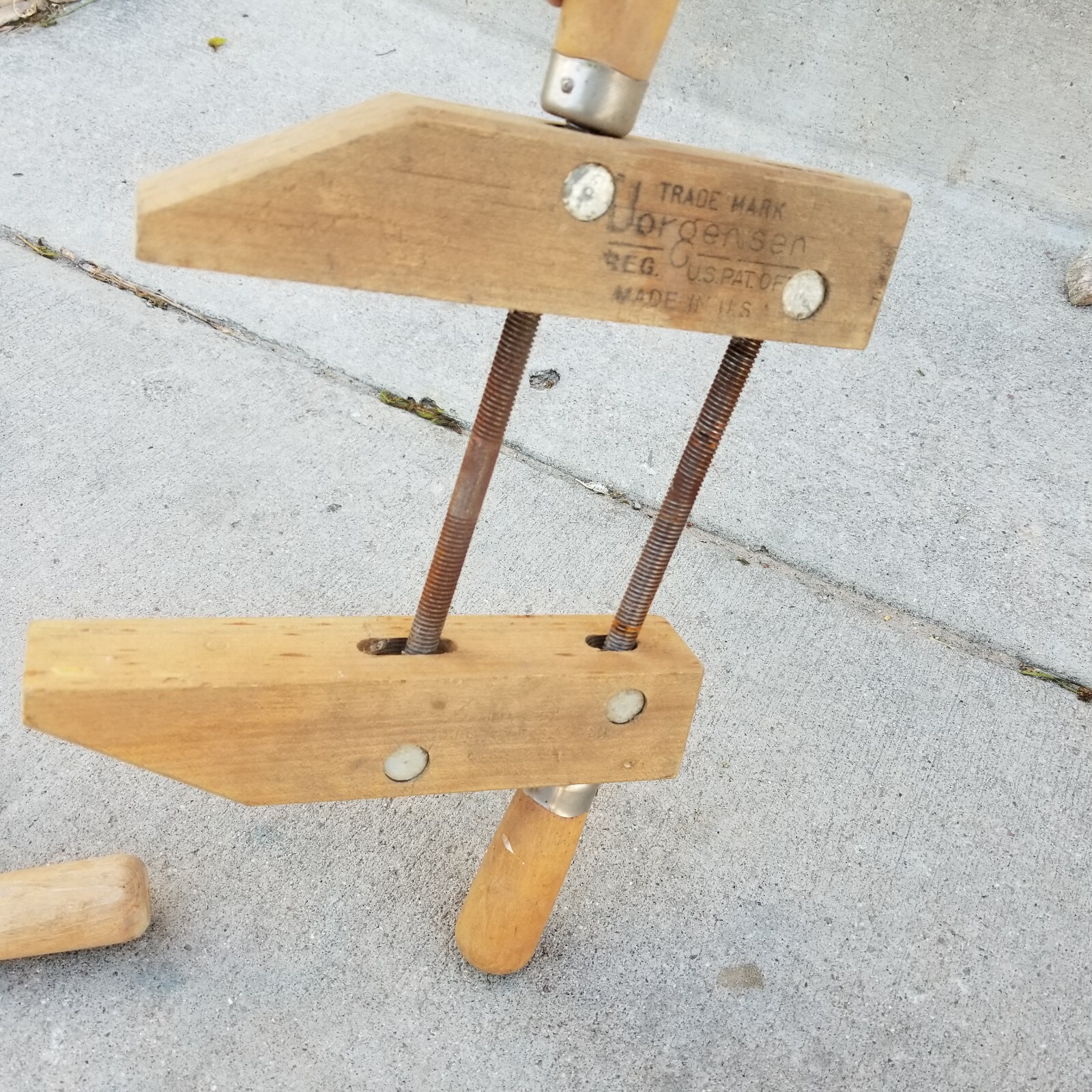 Set of 2x Jorgensen 8″ & 10″ Adjustable Clamp Co. Wood USA