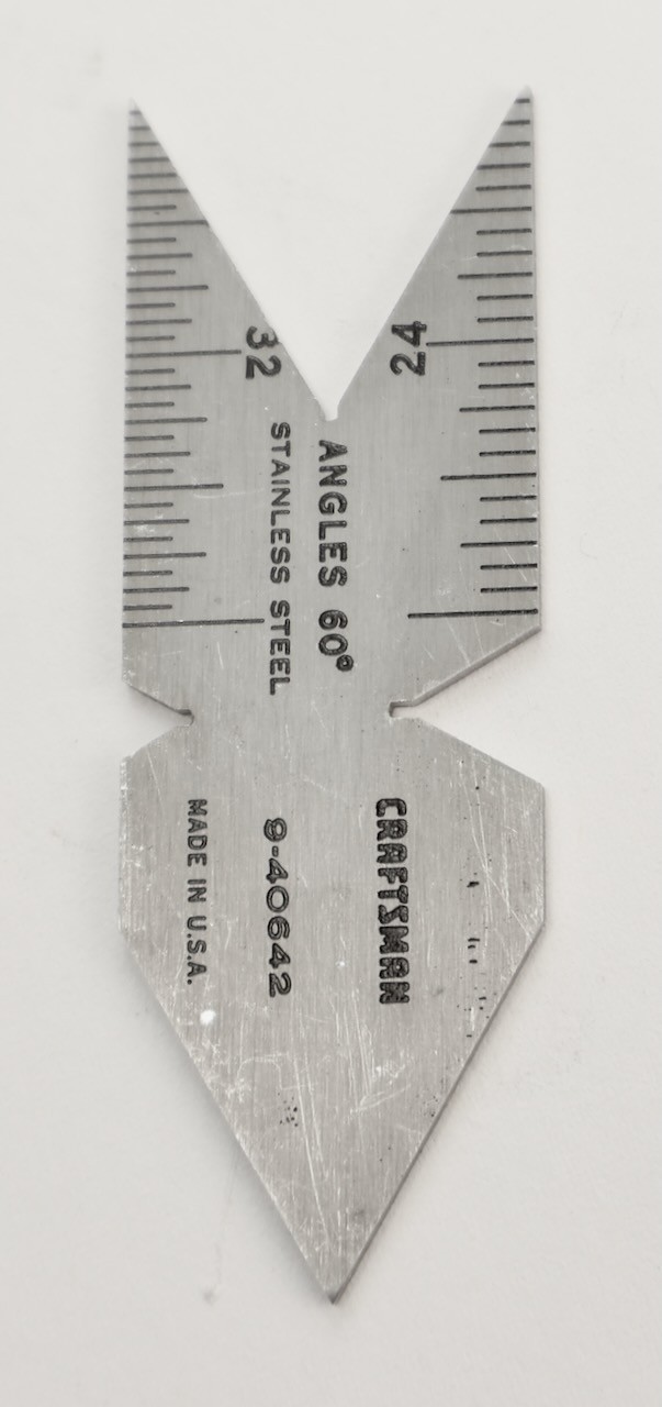 Craftsman No. 9-40642 Machinist SS Center Gage Thread Pitch / 60° Angle / MTT