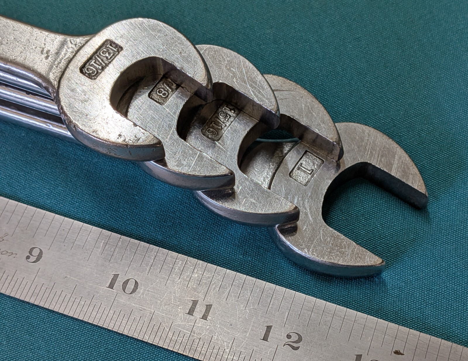 Challenger 12pt. Combination Wrenches 4-pc Collection 13/16″ to 1″ 1950’s-60’s