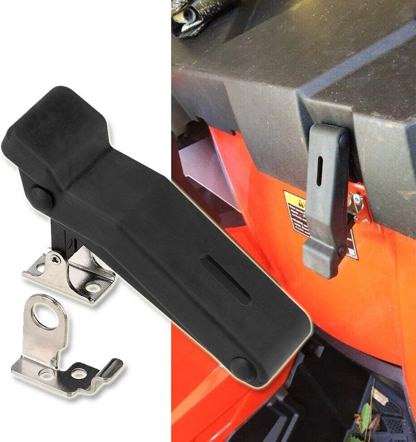 2pcs Front Storage Rack Rubber Latch Fit for Polaris Sportsman 2 Pack, Black