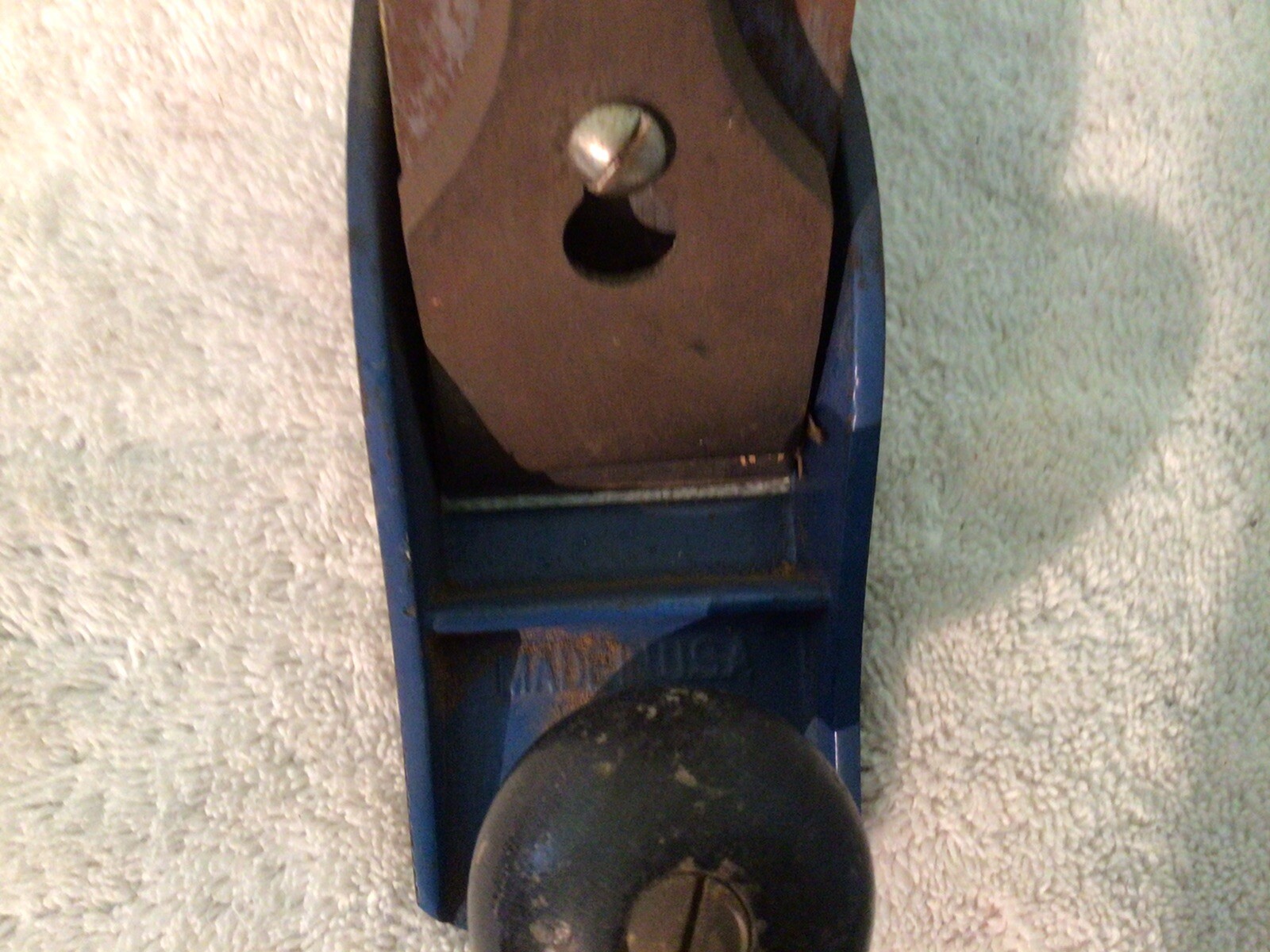 Stanley Two Tone Wood Plane Blue Bottom Yellow Frog No 4 Woodworking