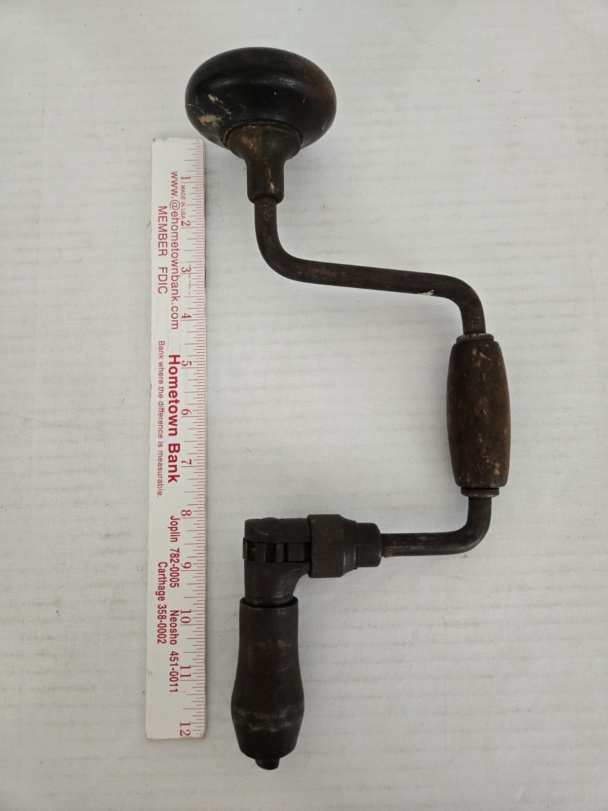 Vintage John Fray #1085 8″ Sweep Bit Brace Hand Drill FREE SHIPPING
