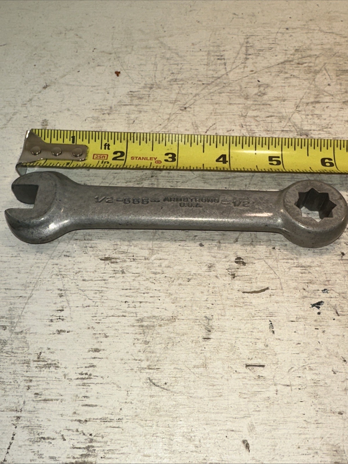 Armstrong No.555 1/2″ Lathe Tool Post Wrench 8-Point Star Box End and Open End