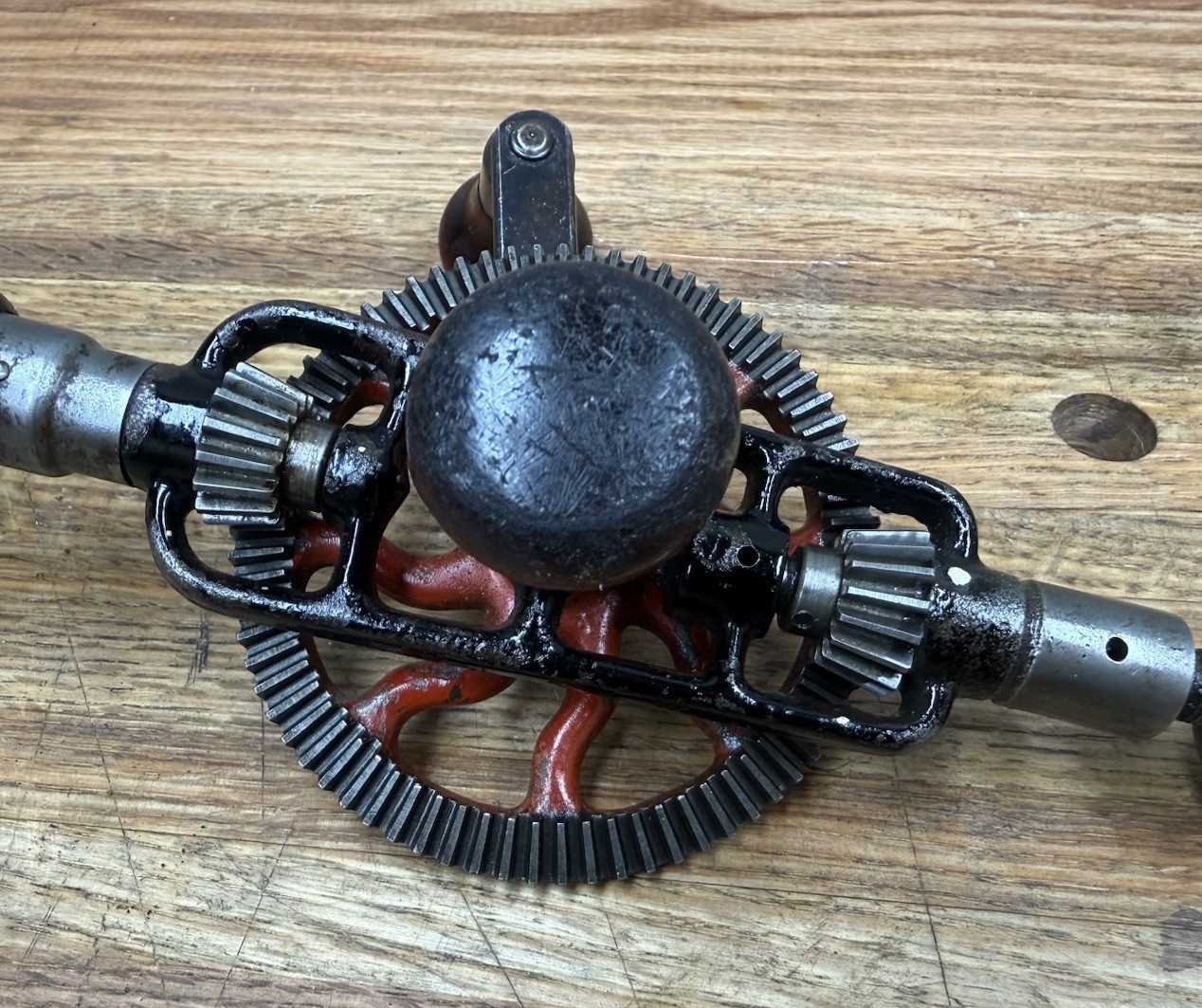 Antique CRAFTSMAN Hand Drill w/ Bit Storage & Side Handle USA