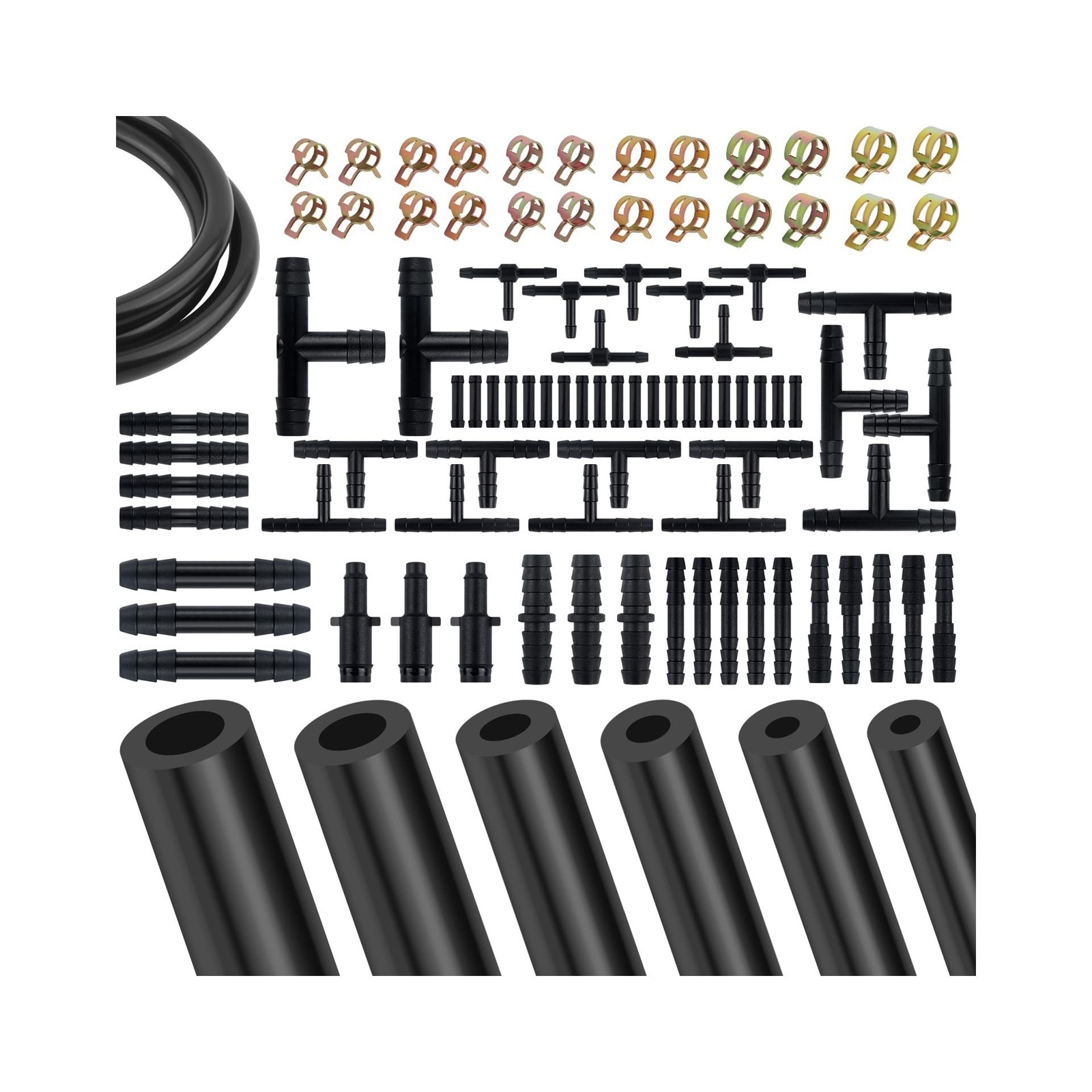 94PCS 5Ft Vacuum Hose Automotive Set,6 Sizes 3/8″,5/16″,1/4″,3/… FAST USA SHIP