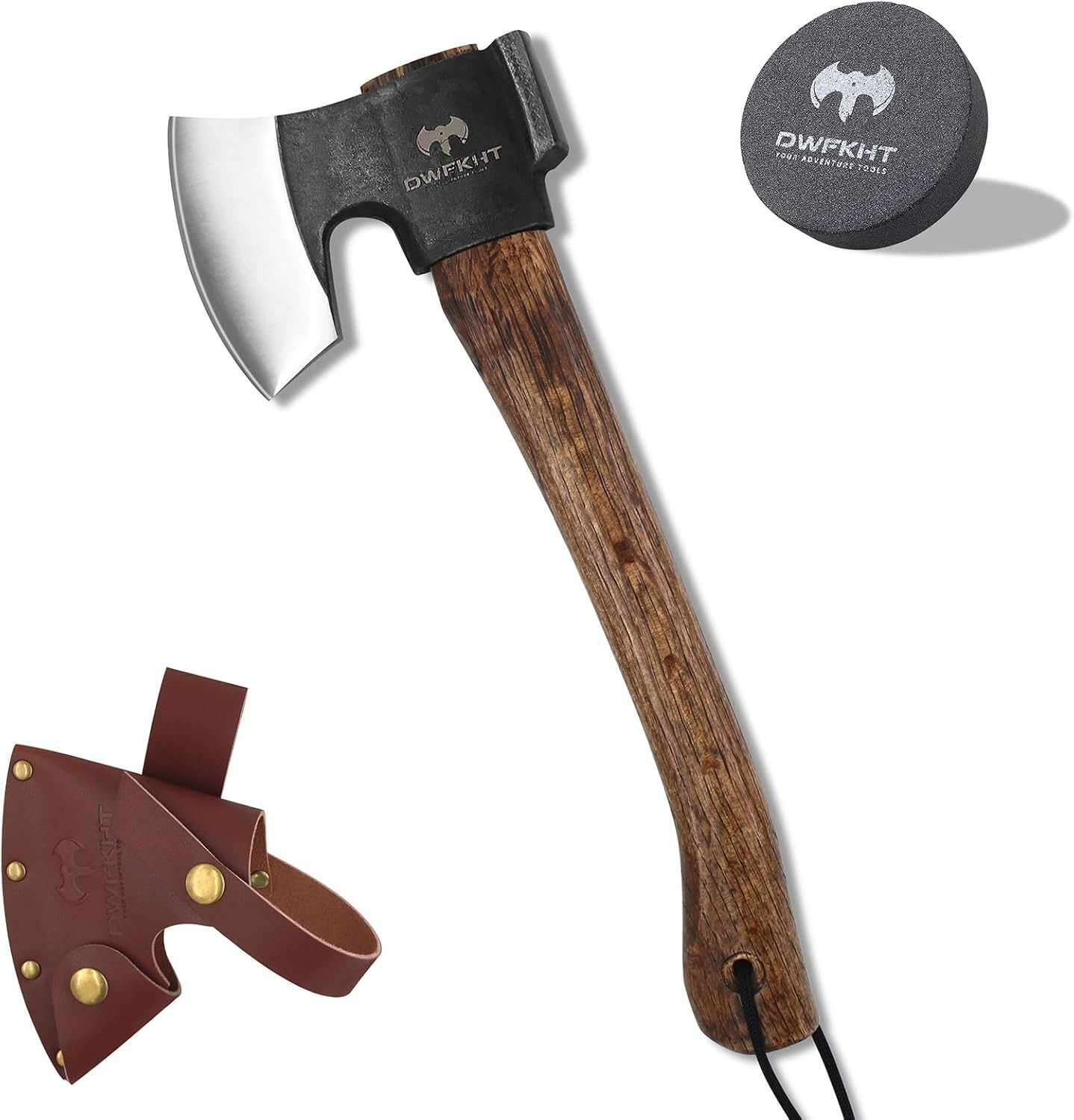 14.4″ Hatchet, Camping Axe, Survival Axe with Sheath, Bushcraft Hatchet with 106