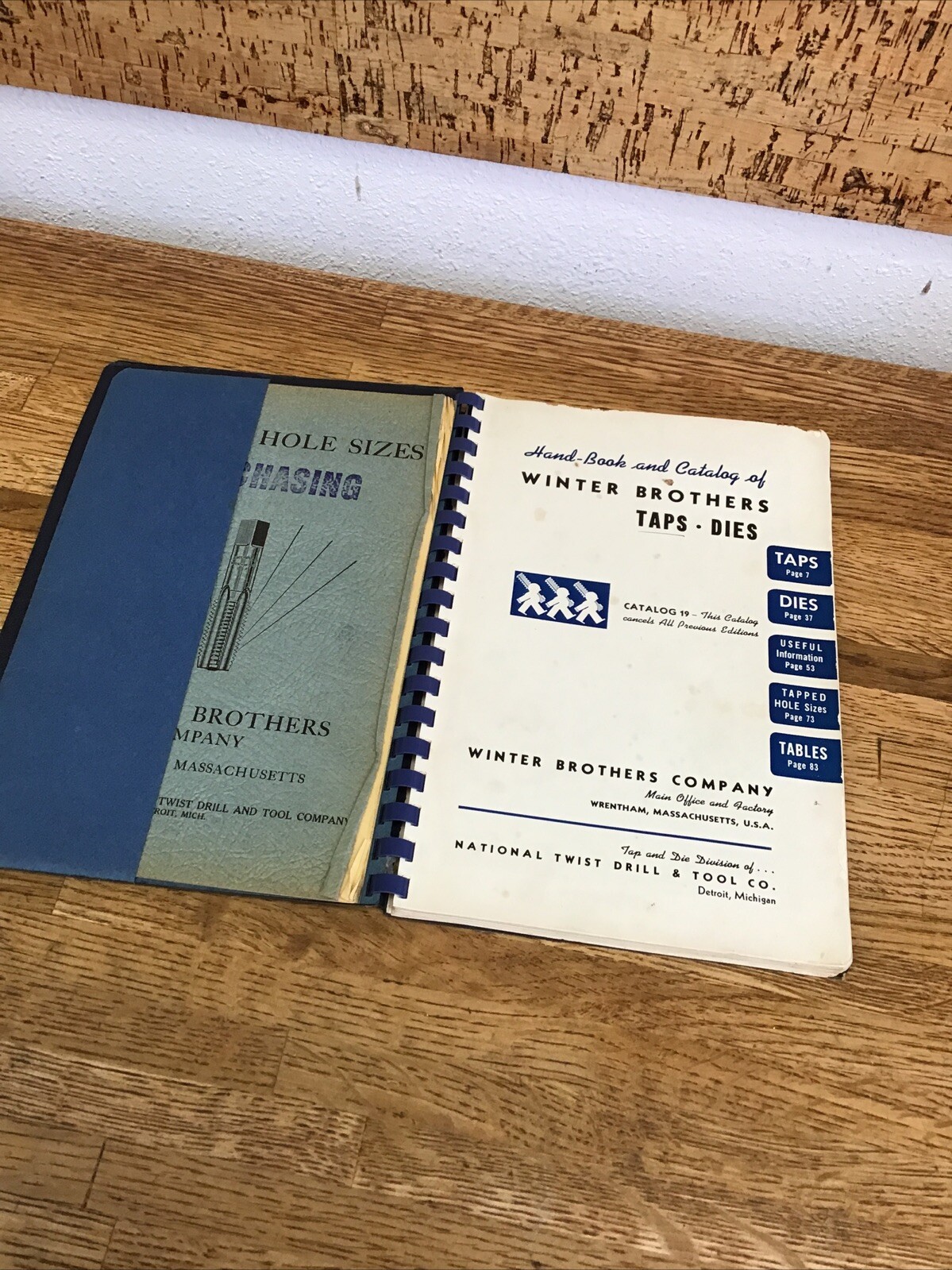 1933 Winter Brothers Company Taps & Dies Tool Catalog No17 Illustrated Embossed