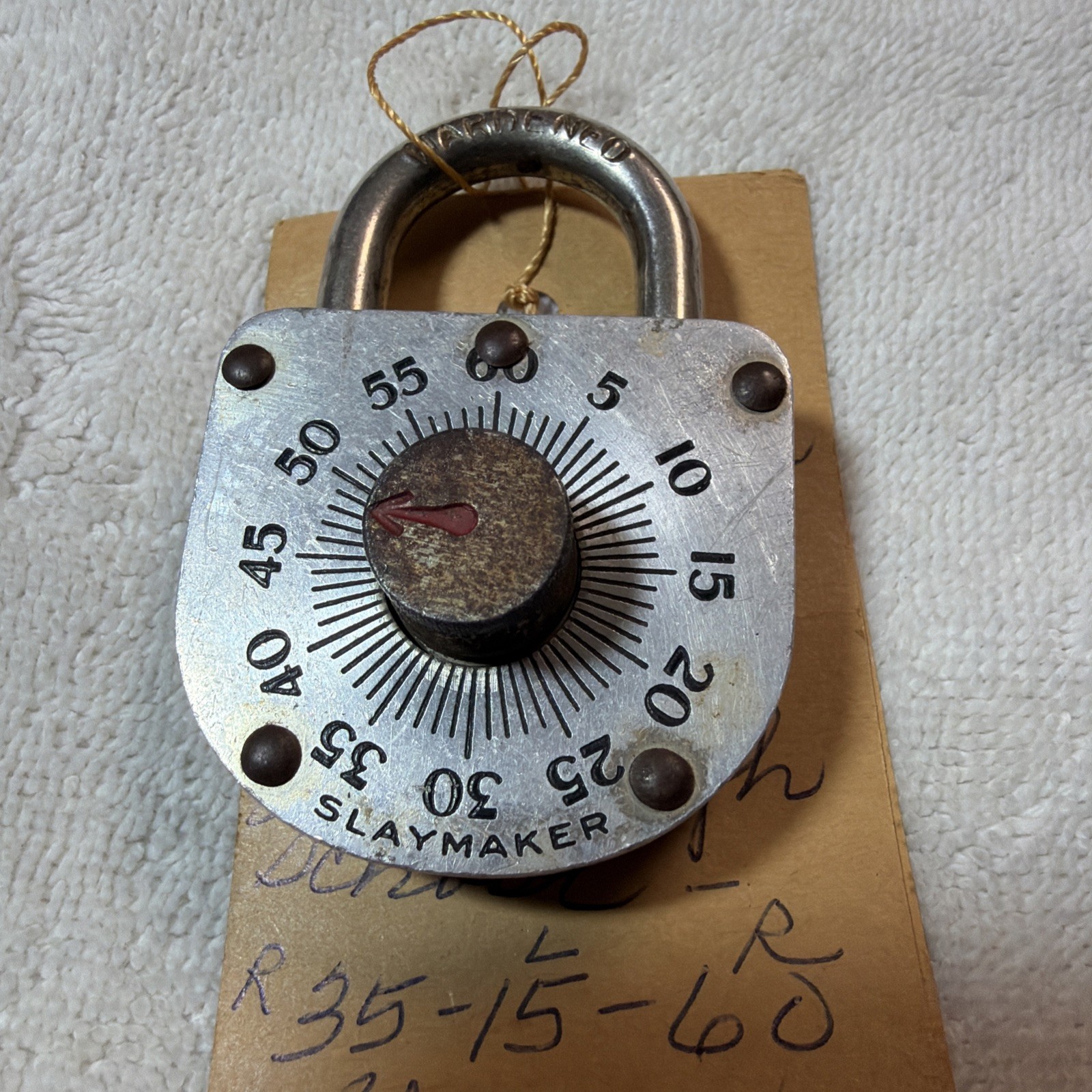 Vintage Slaymaker Scout Combination Padlock With Combo Number