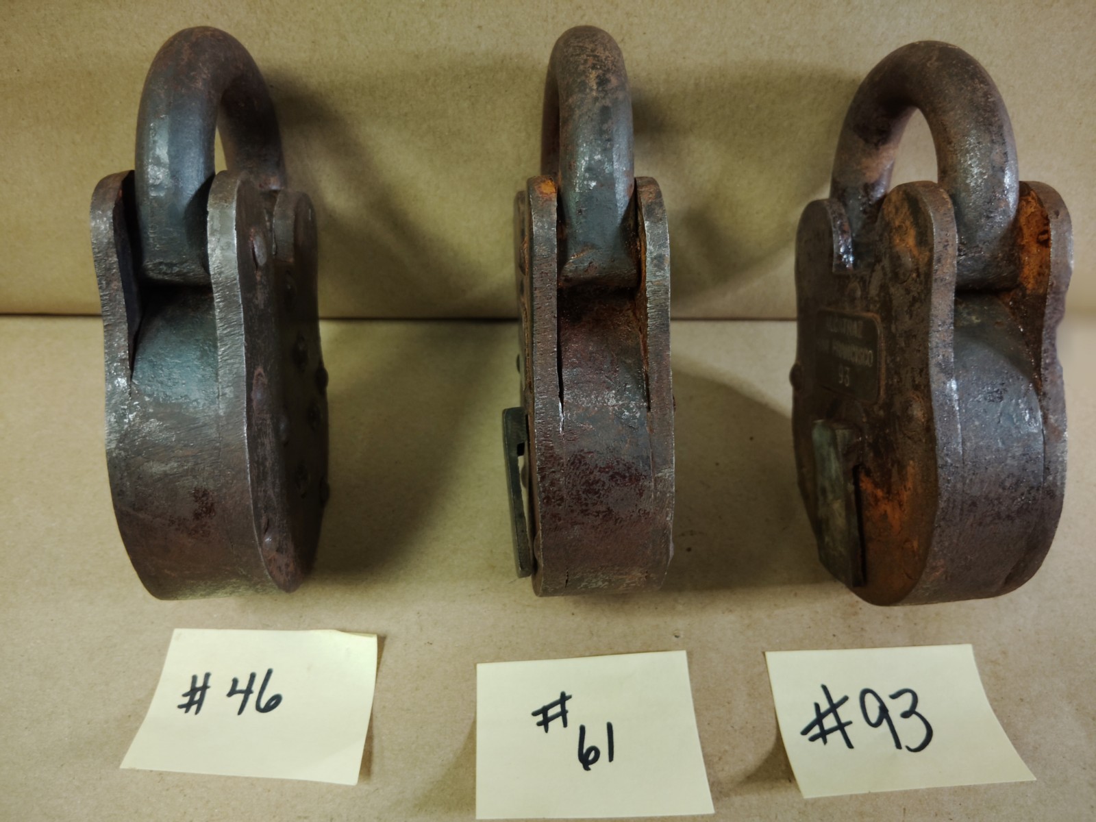 Historical Artifacts “Alcatraz San Francisco” Padlocks. (3)